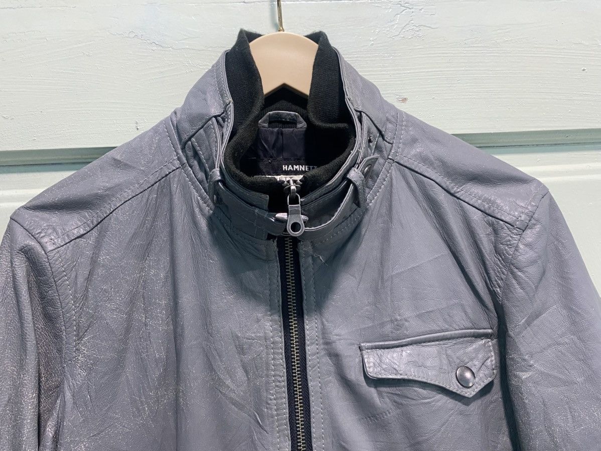 Katharine Hamnett London Hamnett Blouson Bomber Leather Jacket Size M / US 6-8 / IT 42-44 - 9 Thumbnail