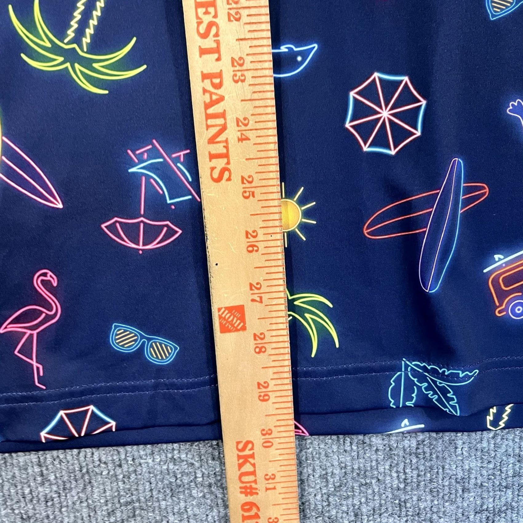 Vintage Birdie Bound Performance Stretch Golf Polo Neon Tropical Surf Print Men’s XL NEW Size US XL / EU 56 / 4 - 5 Thumbnail