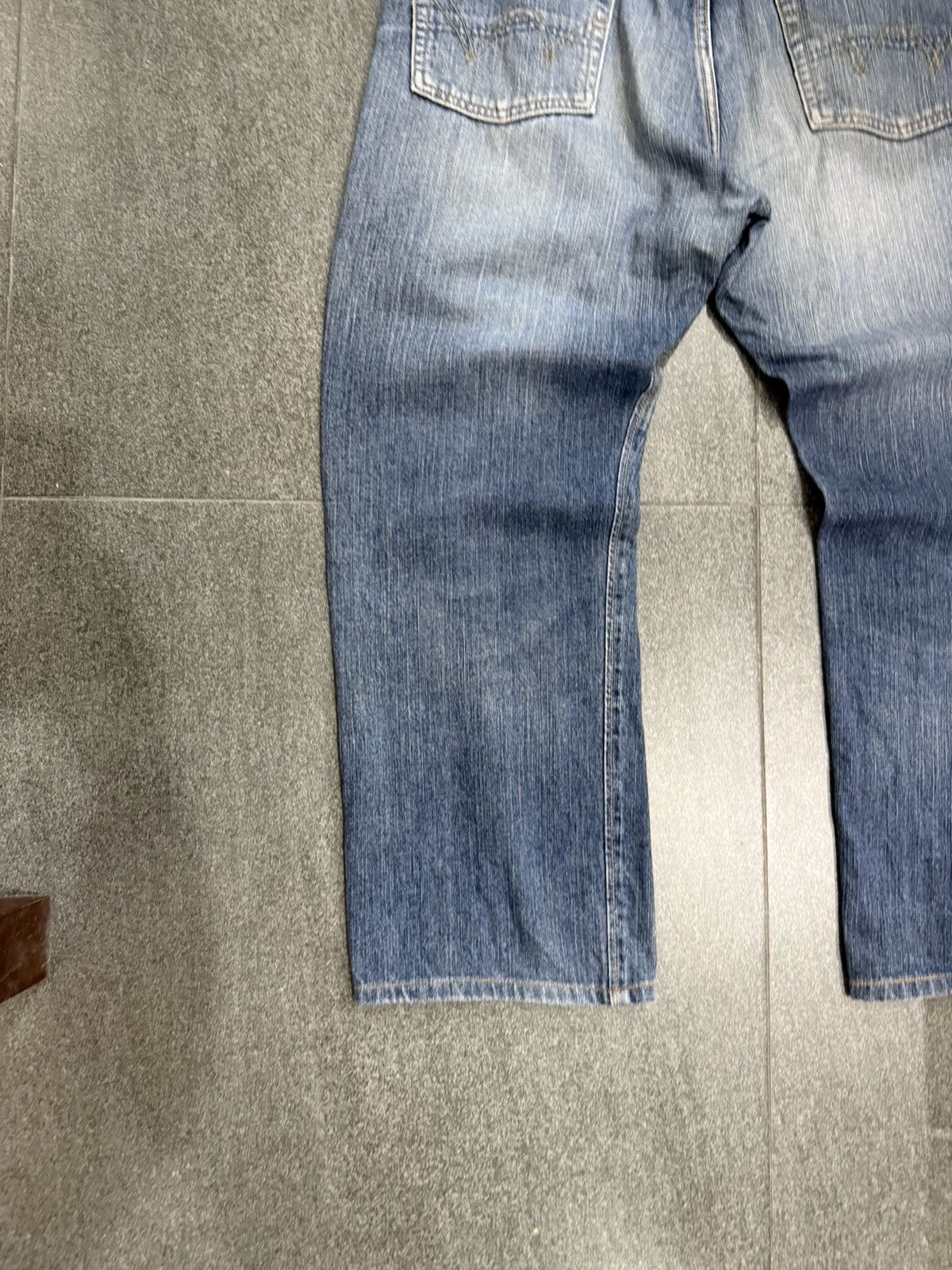 Edwin × Vintage 90’s EDWIN 505ZX RARE BACK POCKET LOGO RETRO DENIM Size US 34 / EU 50 - 3 Thumbnail