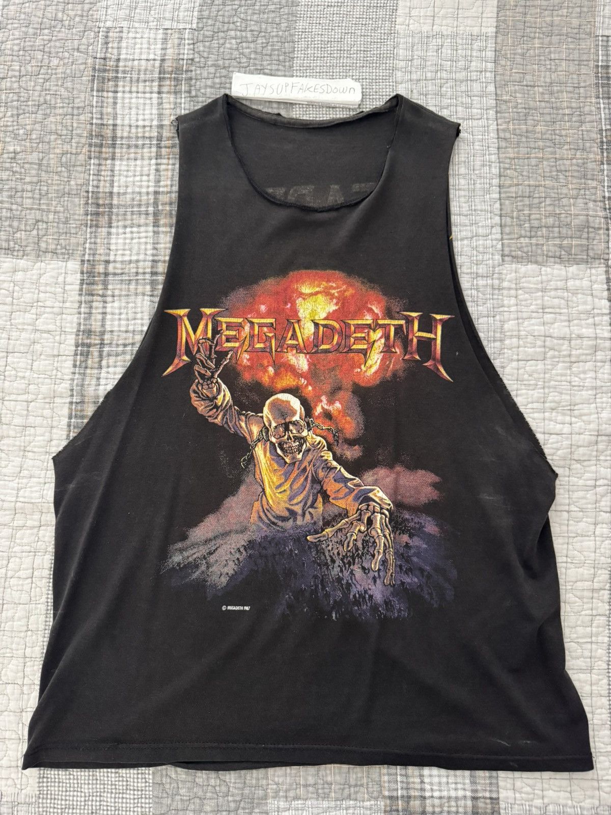 Band Tees Vintage Megadeth Shirt Tank Top 1987 Tour Merch Thrash Metal Size US S / EU 44-46 / 1 - 1 Thumbnail
