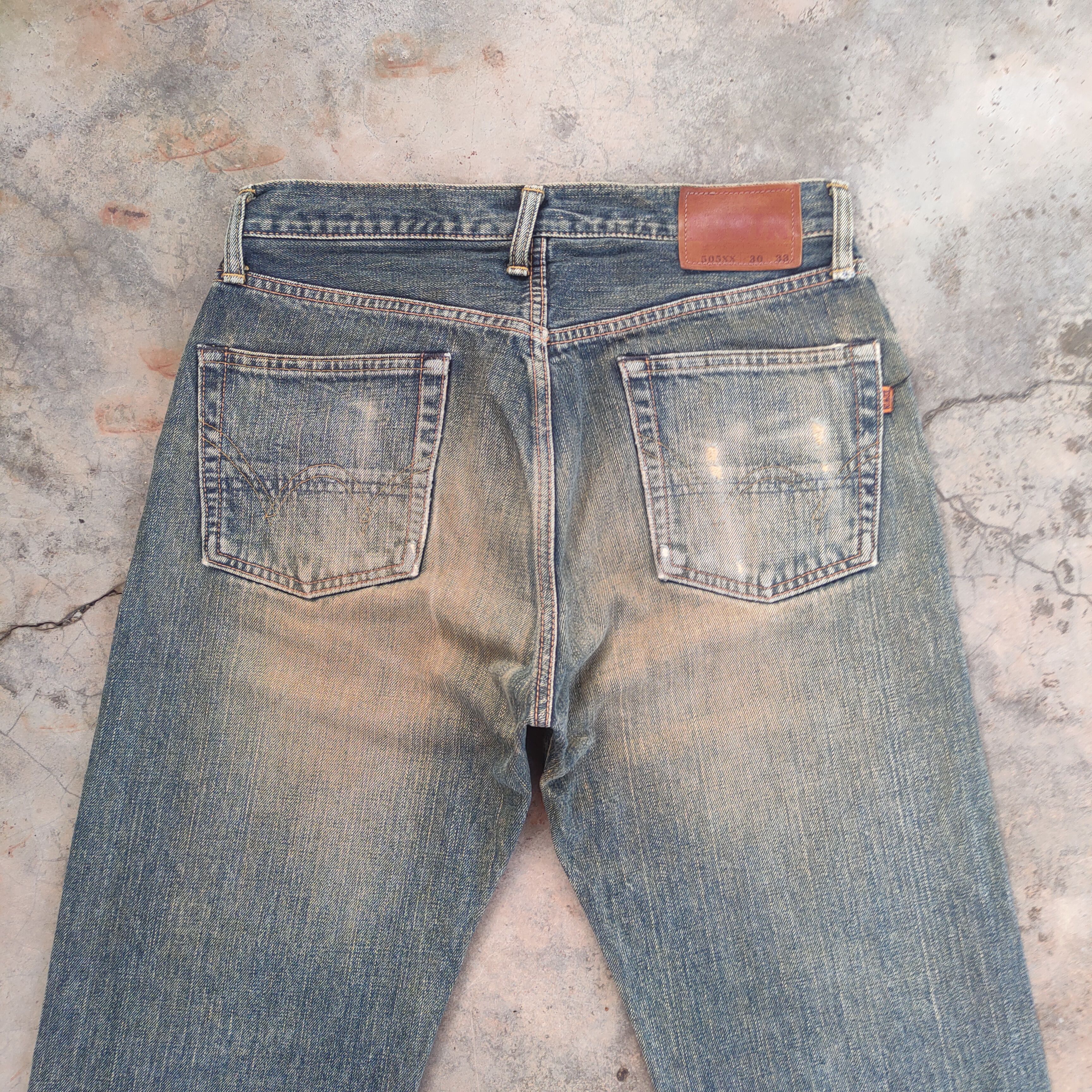 Edwin RUSTY💥 VINTAGE EDWIN ORG TAG RUSTY FADED RIPPED JEANS PANTS Size US 30 / EU 46 - 10 Thumbnail