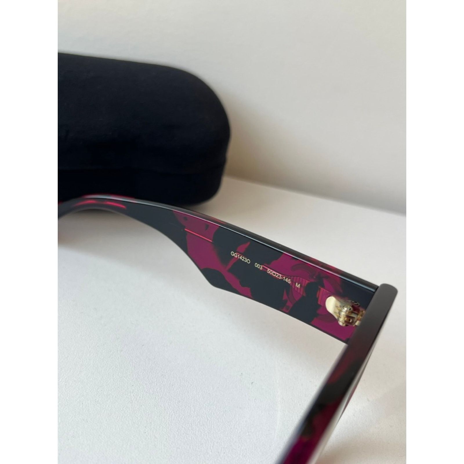 Gucci NEW Gucci GG1423O Black Pink Havana Eyeglasses Frames Size ONE SIZE - 9 Thumbnail