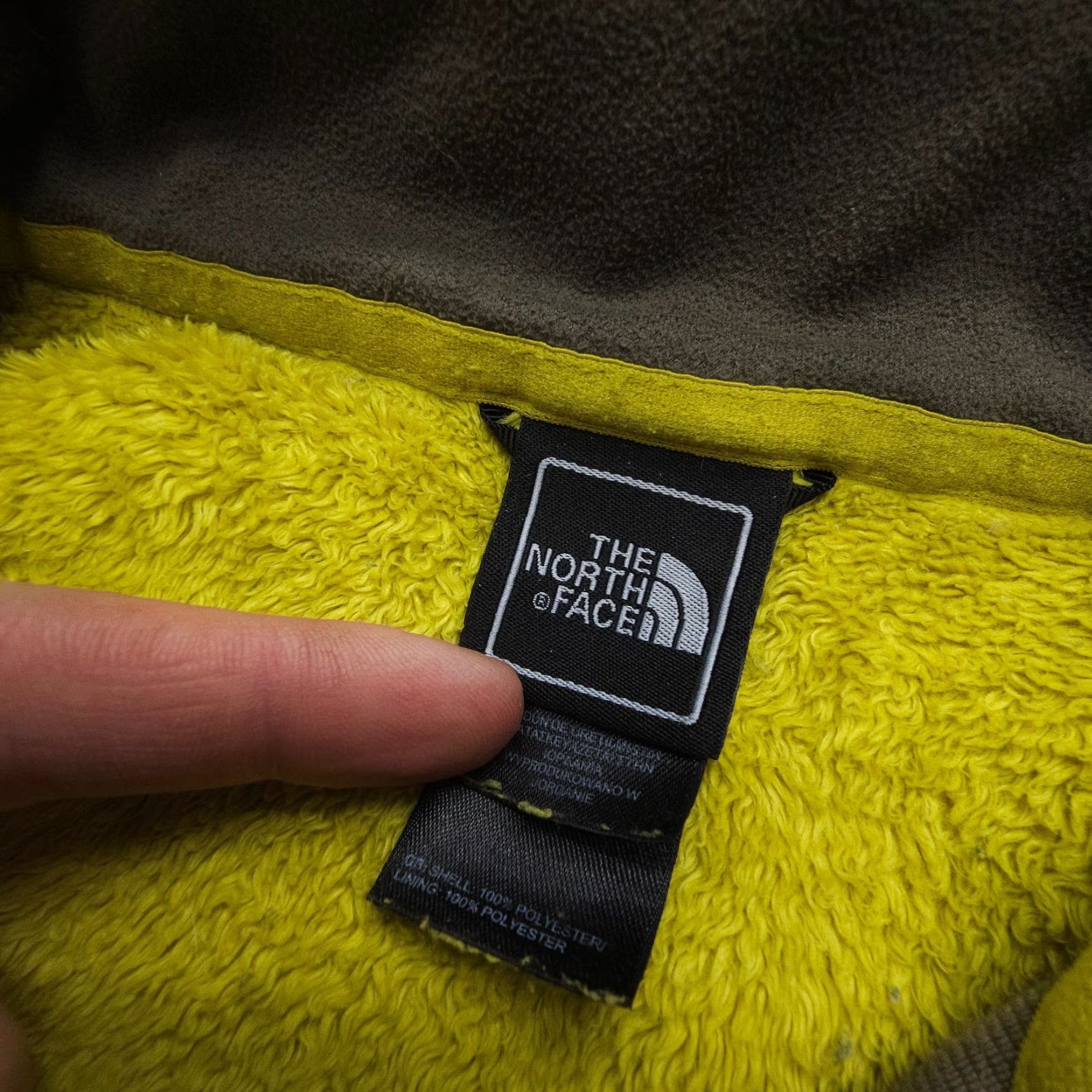 The North Face The North Face Fleece Jacket Womens Small Yellow Shaggy Y2K Gorpcore Hiking Size S / US 4 / IT 40 - 3 Thumbnail
