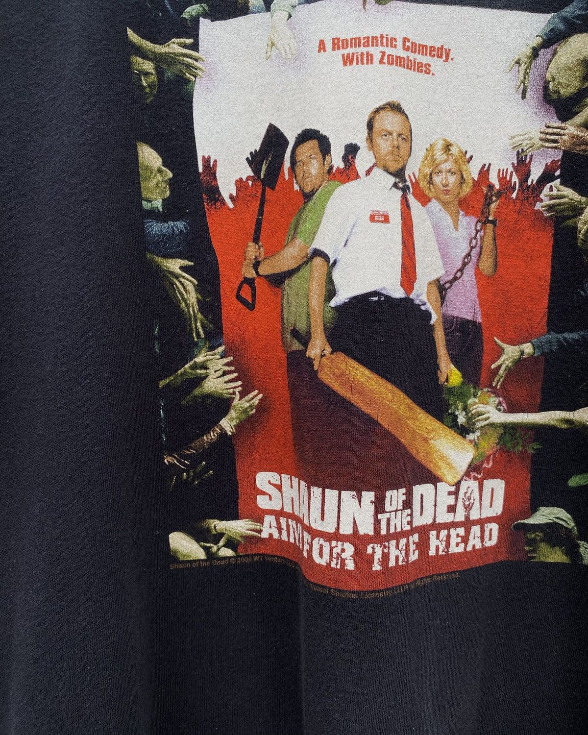 Vintage “RARE” Vintage 2004 Shaun Of The Dead Movie Promo Tee Size US L / EU 52-54 / 3 - 4 Thumbnail