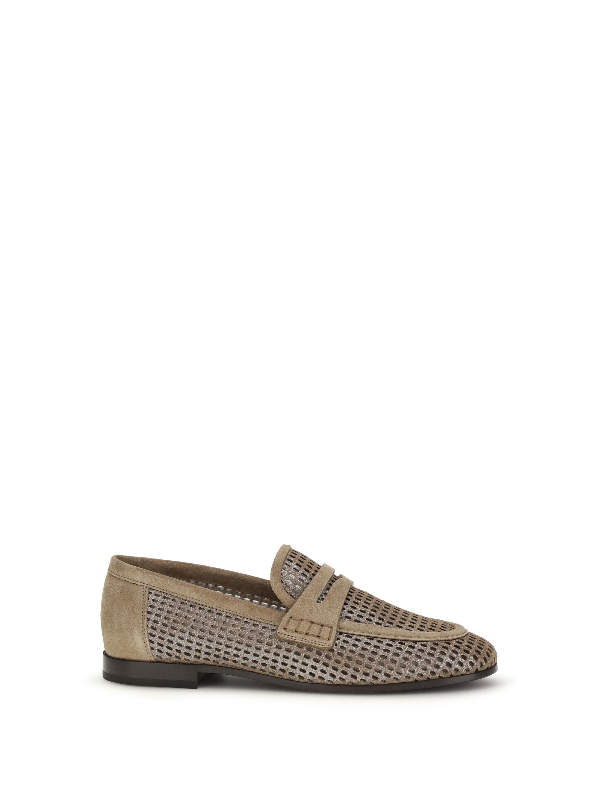 Brunello Cucinelli Sparkling Net leather Loafers Size US 11 / IT 41 - 1 Thumbnail
