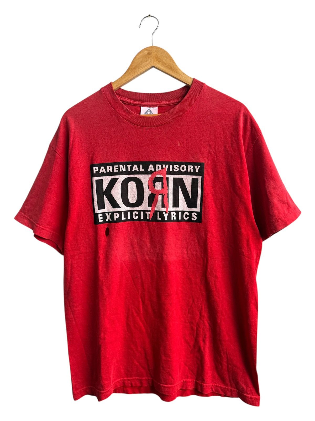 Band Tees × Vintage Vintage Distressed Korn Parental Advisory band tee Size US L / EU 52-54 / 3 - 1 Thumbnail