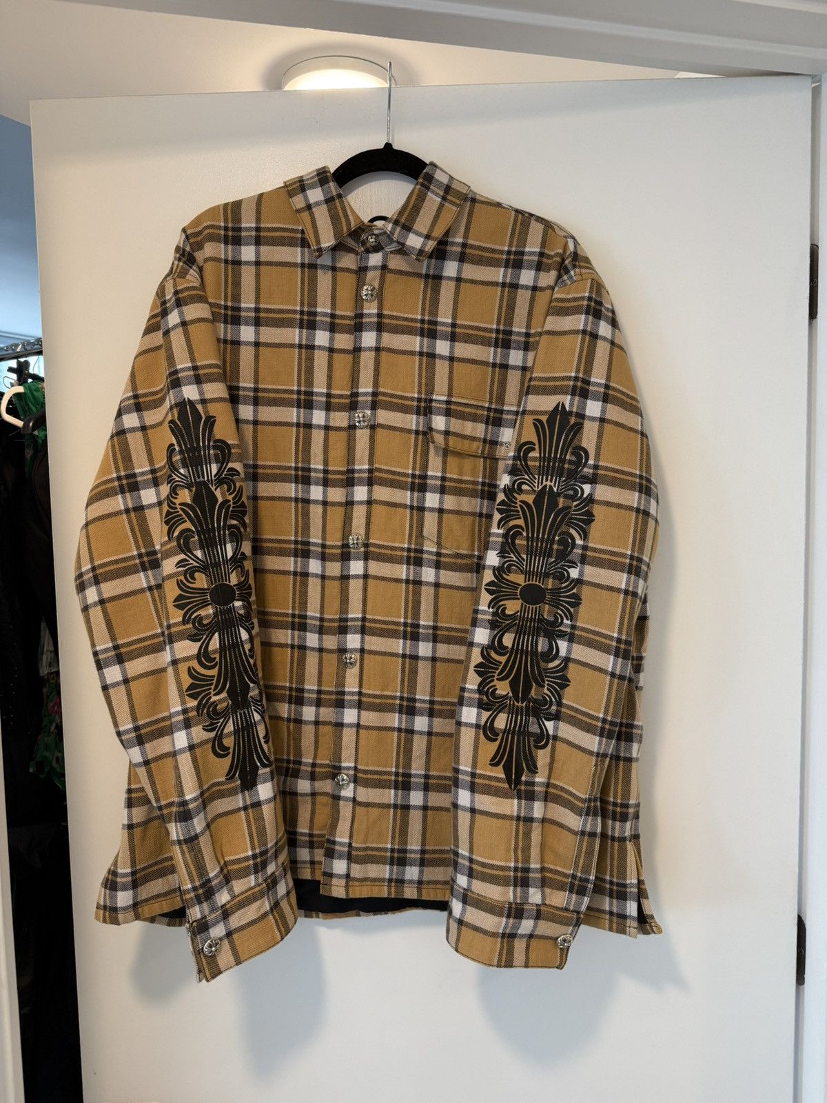 Chrome Hearts YELLOW PLAID FLANNEL Size US XXL / EU 58 / 5 - 2 Thumbnail