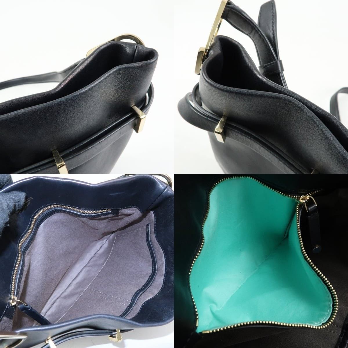 Tiffany & Co. Tiffany & Co. Logo Leather Shoulder Bag Black Size ONE SIZE - 7 Thumbnail