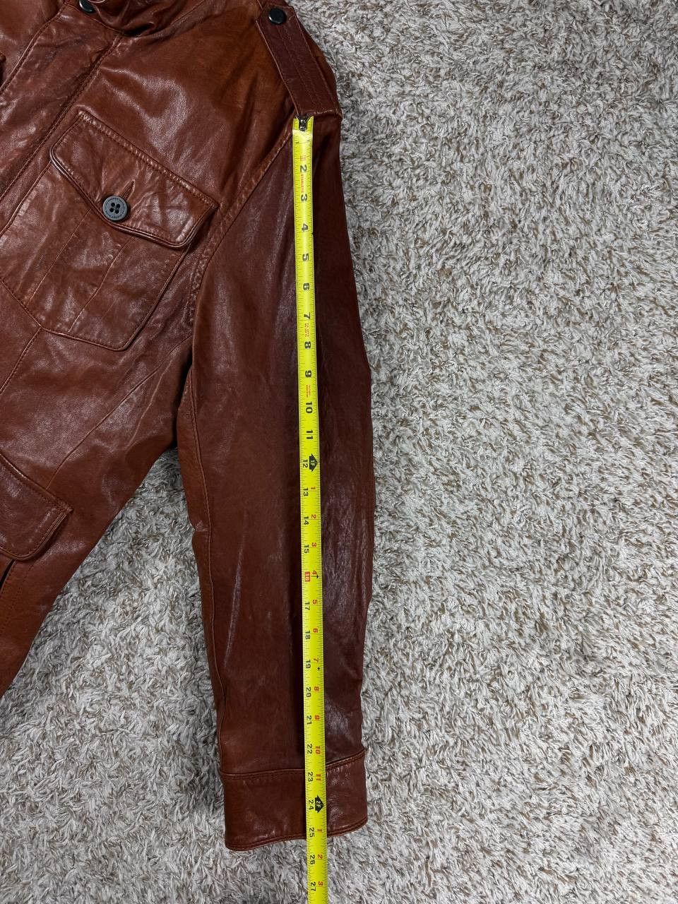 Andrew Marc Andrew Marc Leather Field Jacket Military Style Multi Pocket Size US L / EU 52-54 / 3 - 8 Thumbnail