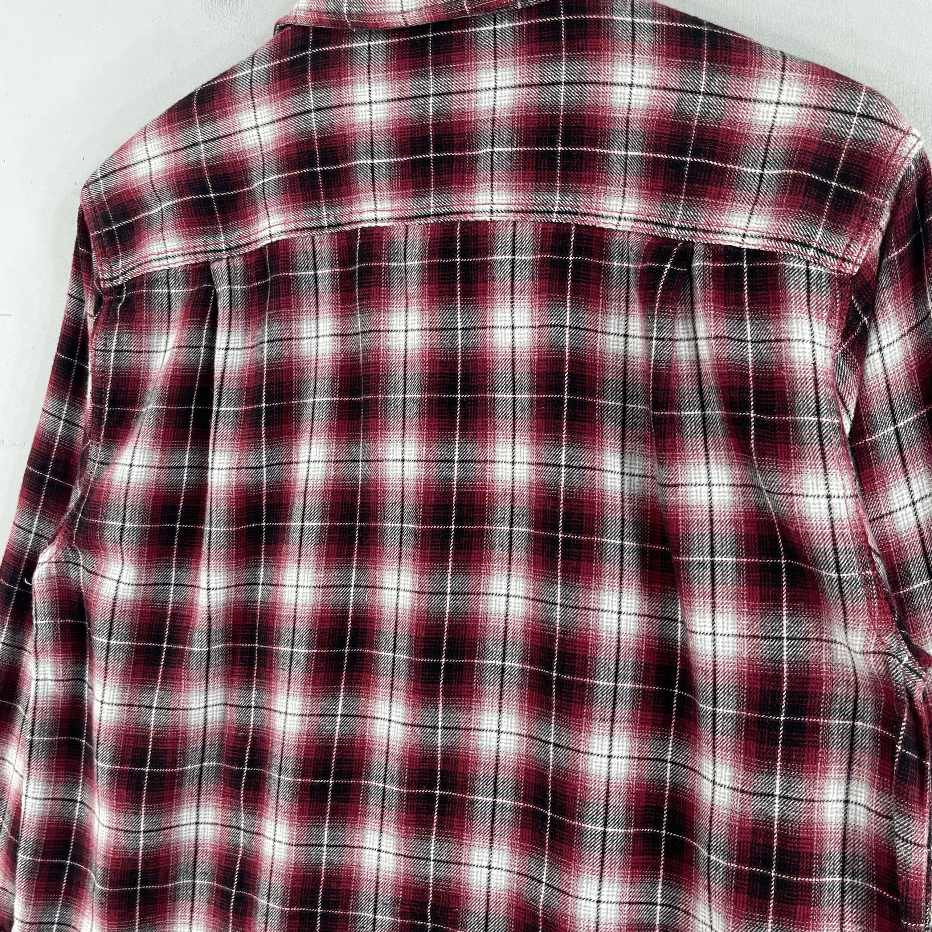 Flannel × Japanese Brand FADED GRLORY Plaid Checkered Shadow Red Button Up Flannel Size US S / EU 44-46 / 1 - 9 Thumbnail