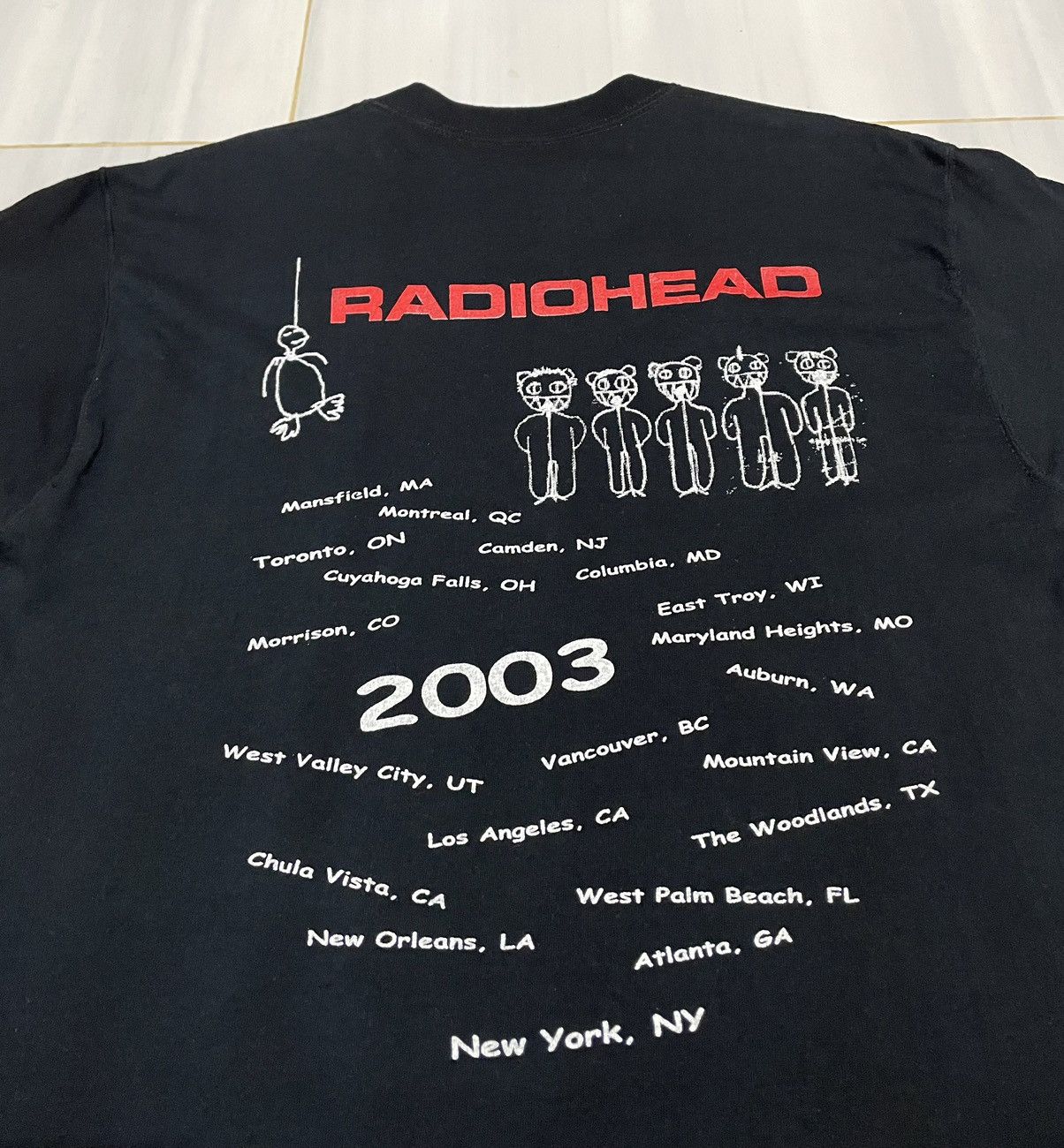 Band Tees × Vintage 2003 Vintage Radiohead Tour Tee Size US M / EU 48-50 / 2 - 4 Thumbnail