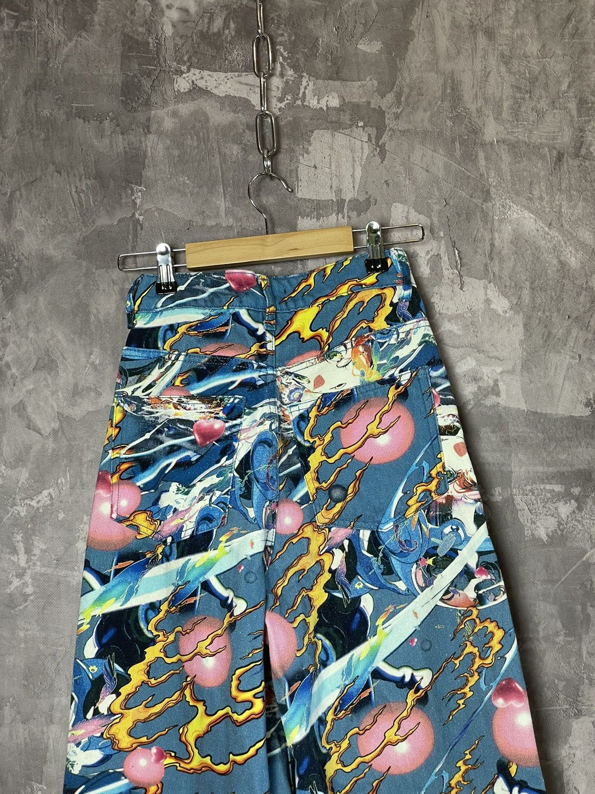 Anime × Japanese Brand Crazy Japanese Brand Anime Overprint Jeans Y2K Size 28" / US 6 / IT 42 - 10 Thumbnail