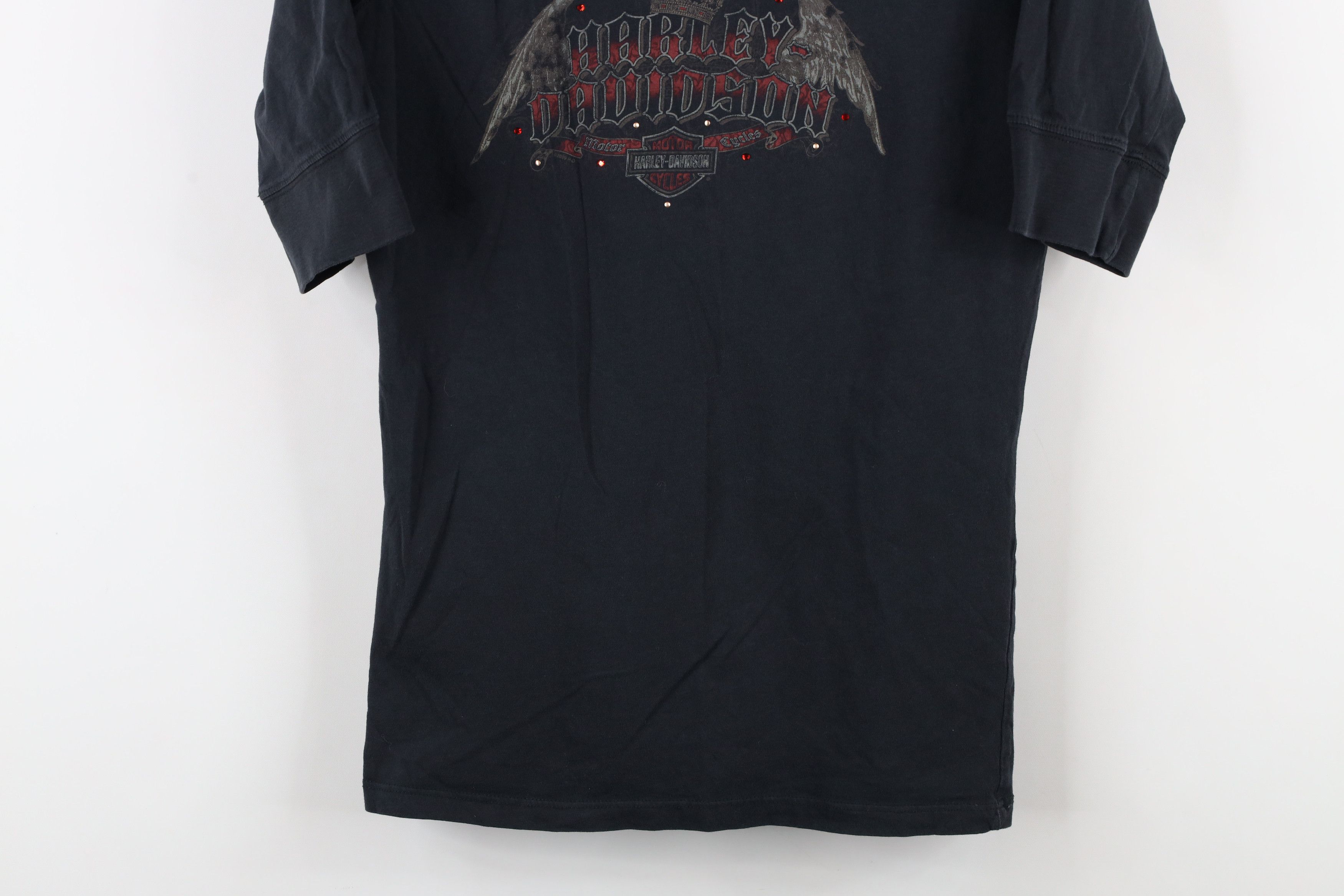 Harley Davidson × Vintage Vintage Y2K Harley Davidson Crown Wings 3/4 Sleeve T-Shirt Size M / US 6-8 / IT 42-44 - 3 Thumbnail