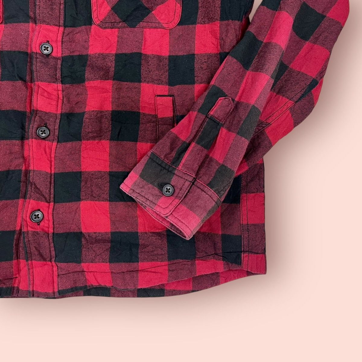 Flannel × Jun Takahashi × Uniqlo VINTAGE UNIQLO DOUBLE CHEST POCKET FLEECE LINING FLANNEL Size US L / EU 52-54 / 3 - 10 Thumbnail