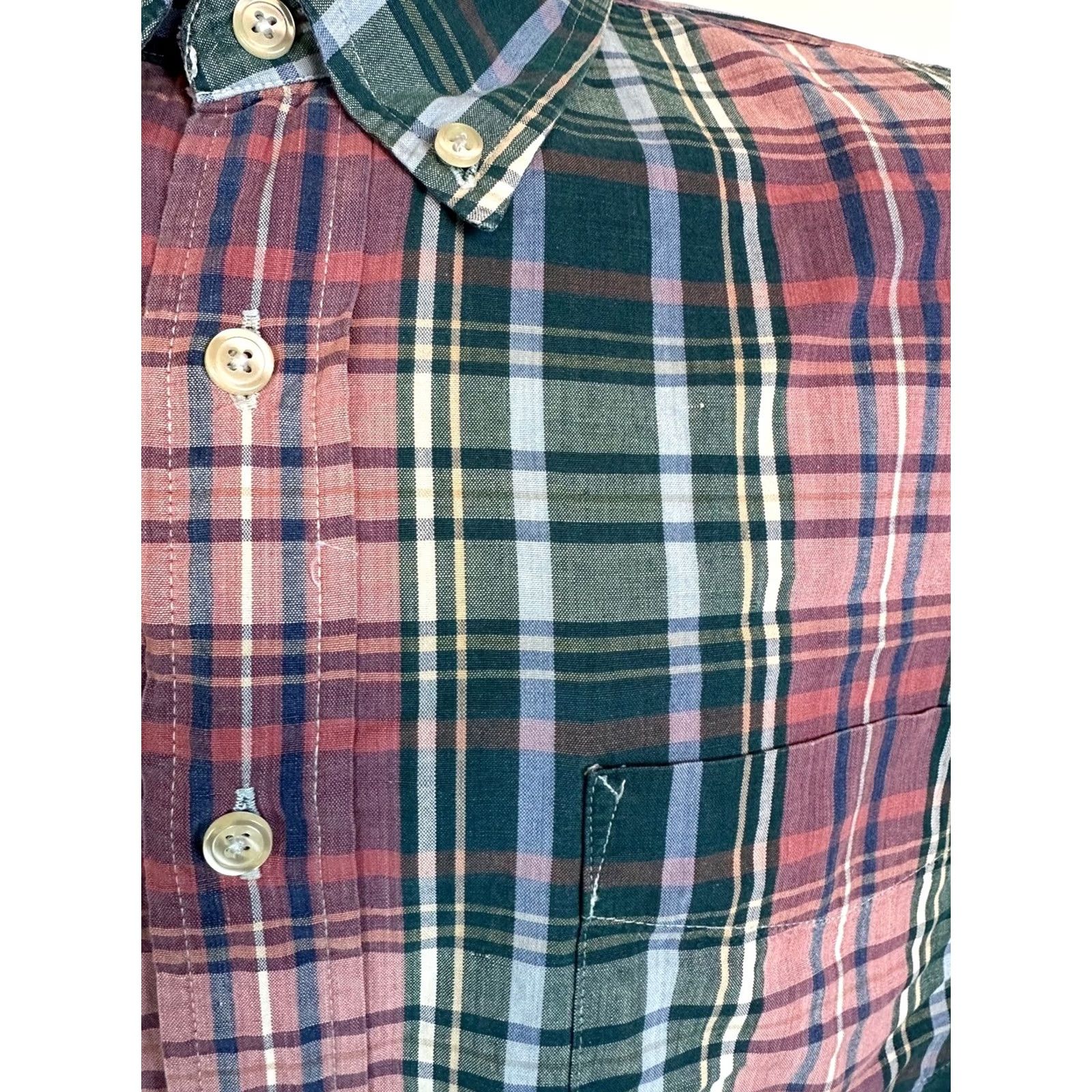 Dockers VINTAGE Dockers INDIGO Shirt Men L Oversized Plaid Cotton Button-Up Shirt Size US L / EU 52-54 / 3 - 5 Thumbnail