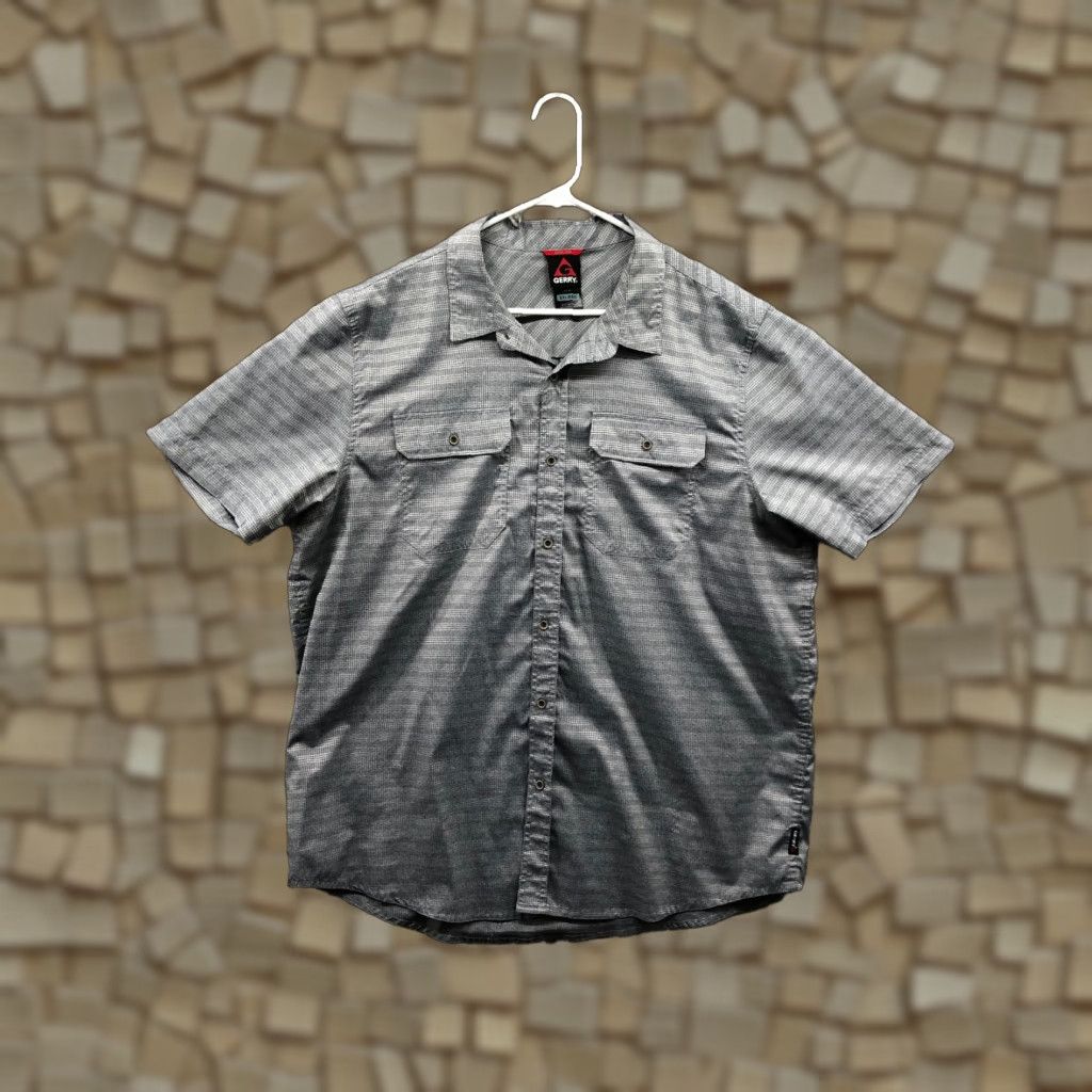 Vintage Gerry Shirt XXL Mens Gray Short Sleeve Spread Collar Shirt Size US XXL / EU 58 / 5 - 1 Thumbnail