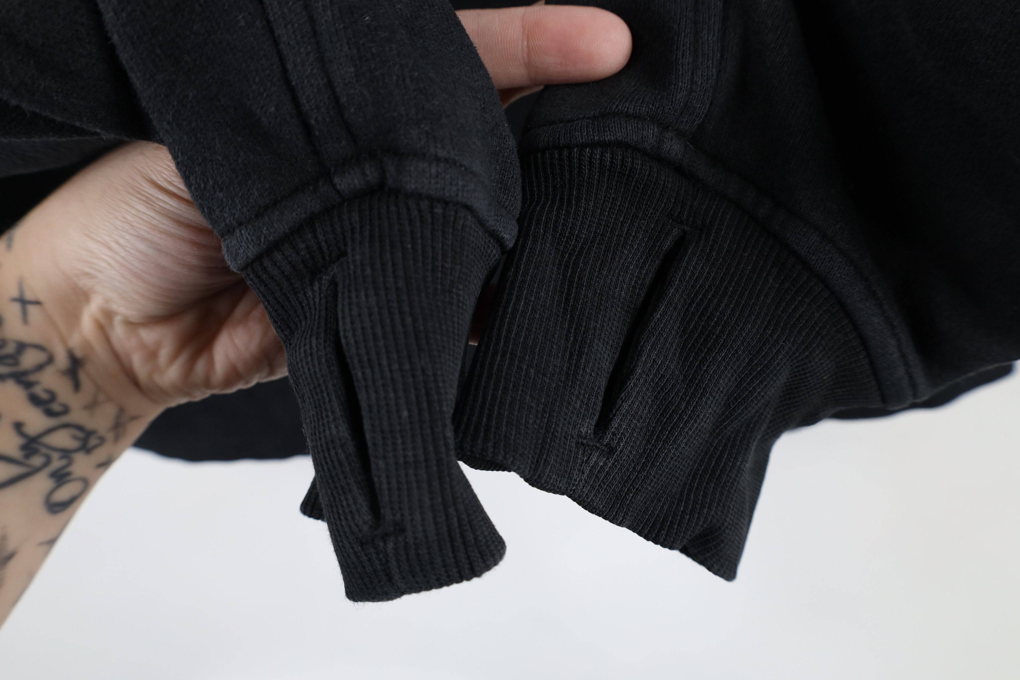 Lululemon × Vintage Lululemon Distressed Heavyweight Cropped Scuba Hoodie Black Size XS / US 0-2 / IT 36-38 - 12 Thumbnail