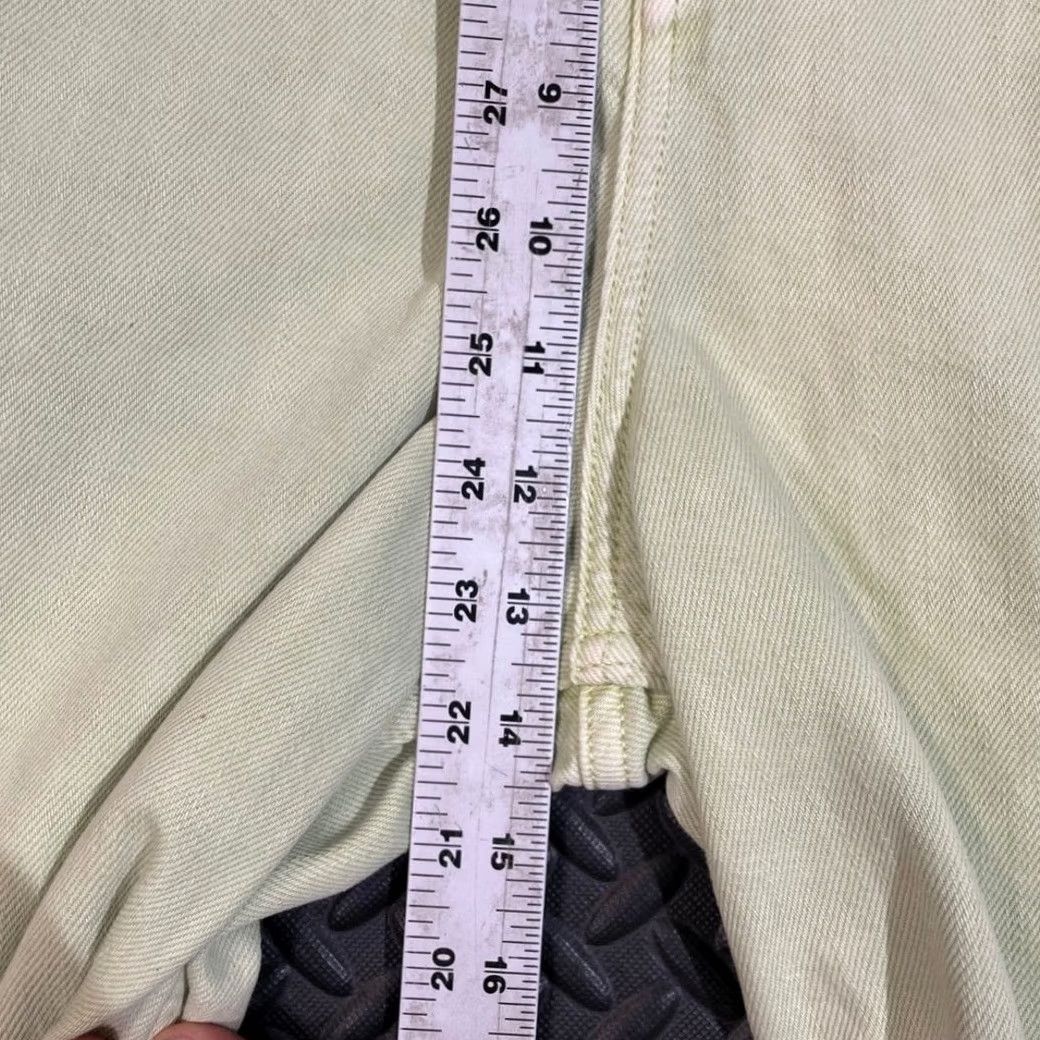 Asos ASOS Denim Light Green Wide Leg Flare High Rise Denim Jeans Women's 25/36 Womens 25 Regular Green Wide Leg Flare Jeans Size 42" / US 20 - 5 Thumbnail