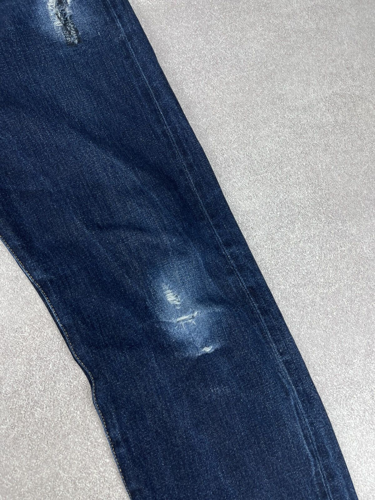 Indigofera Vintage Indigofera Selvedge Distressed Denim Jeans Size 34 Size US 34 / EU 50 - 5 Thumbnail