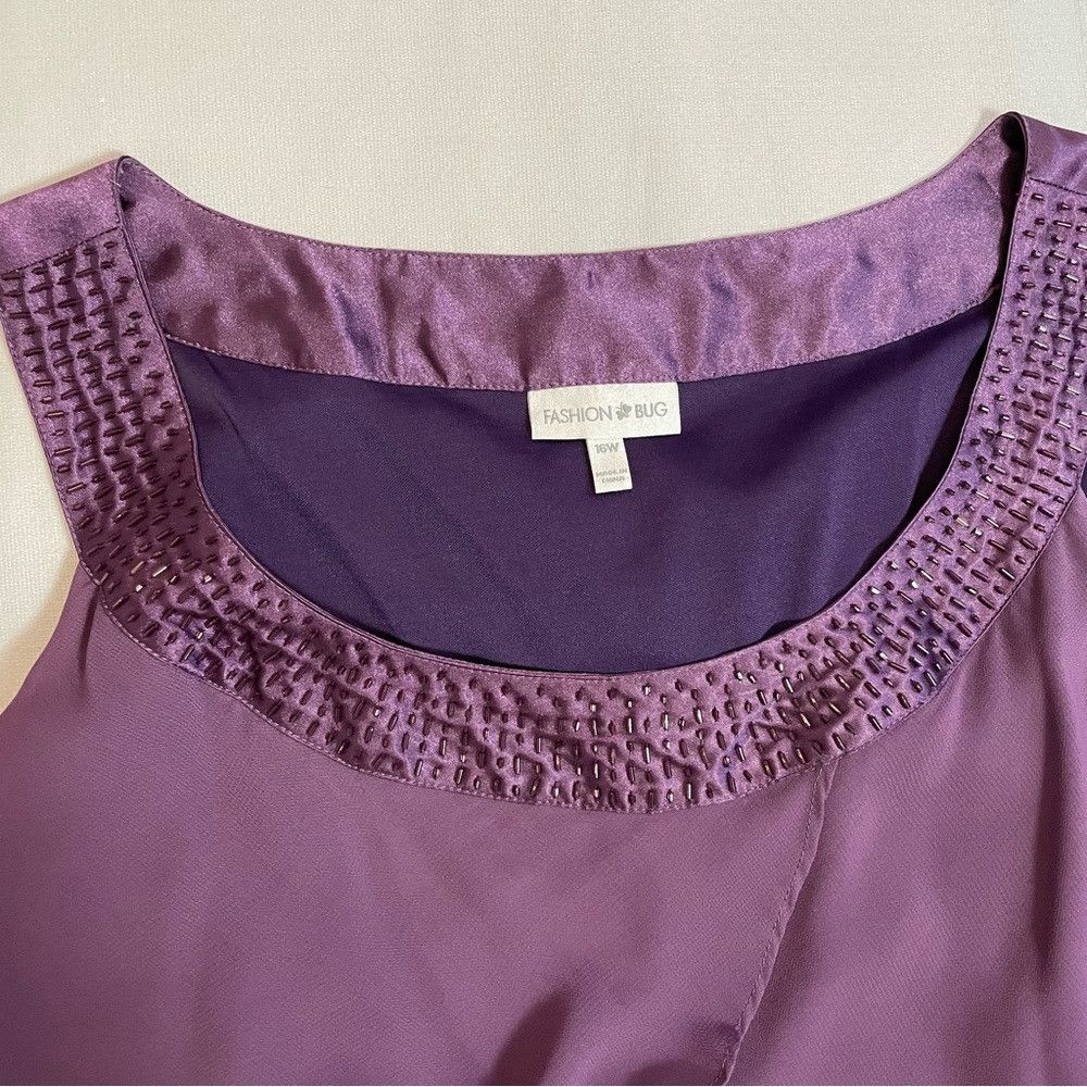 Other Fashion Bug Layered 50 Shades Of Purple Sleeveless Dress Si Size XXL / US 16-18 / IT 52-54 - 6 Thumbnail