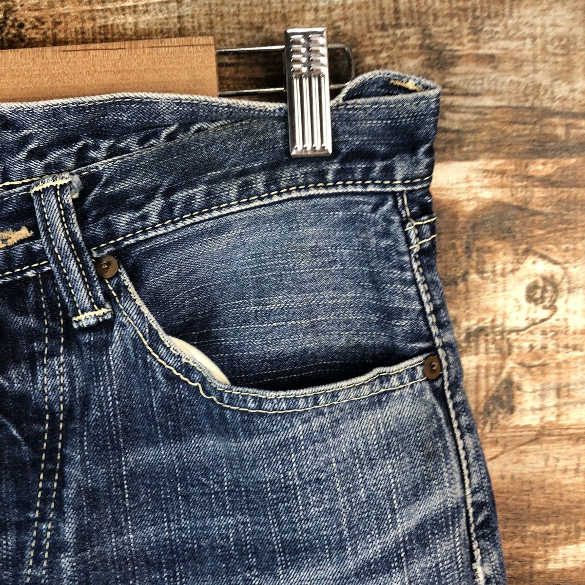 Eternal DL Eternal Blue Distressed Denim Pants #C143 Size US 29 - 8 Thumbnail