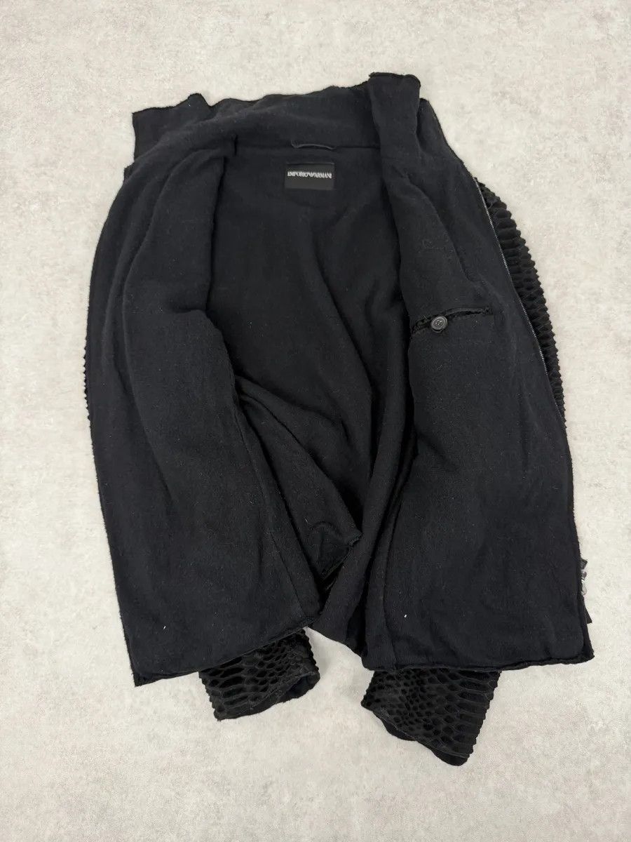 Emporio Armani AW2010 Emporio Armani Asymmetrical Black Crocodile Embossed Leather Jacket Size US M / EU 48-50 / 2 - 8 Thumbnail