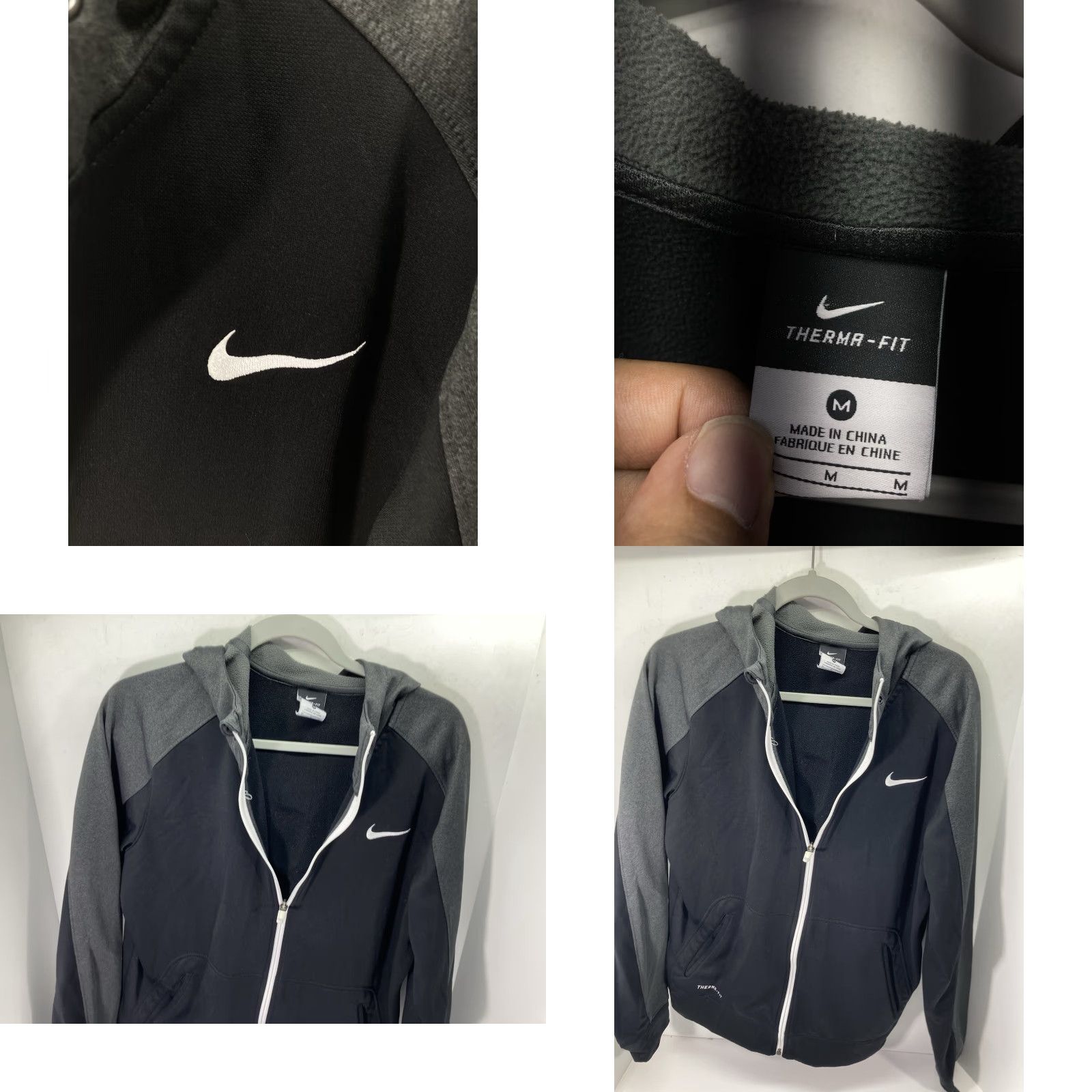 Nike Nike Elite Track Jacket Men Medium Black Full Zip Hood Therma Fit Fleece Lined Size US M / EU 48-50 / 2 - 8 Thumbnail