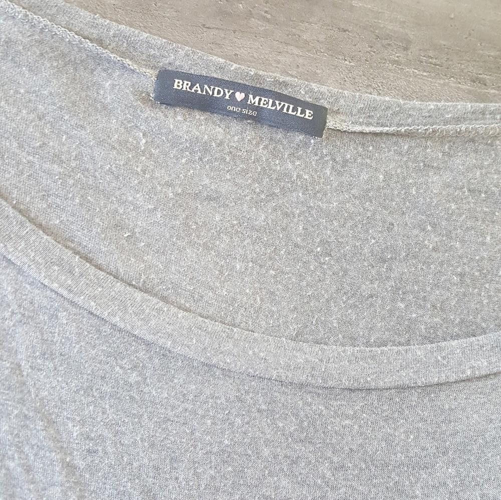 Designer Grey Solid Melville Short Sleeve Size ONE SIZE - 4 Thumbnail