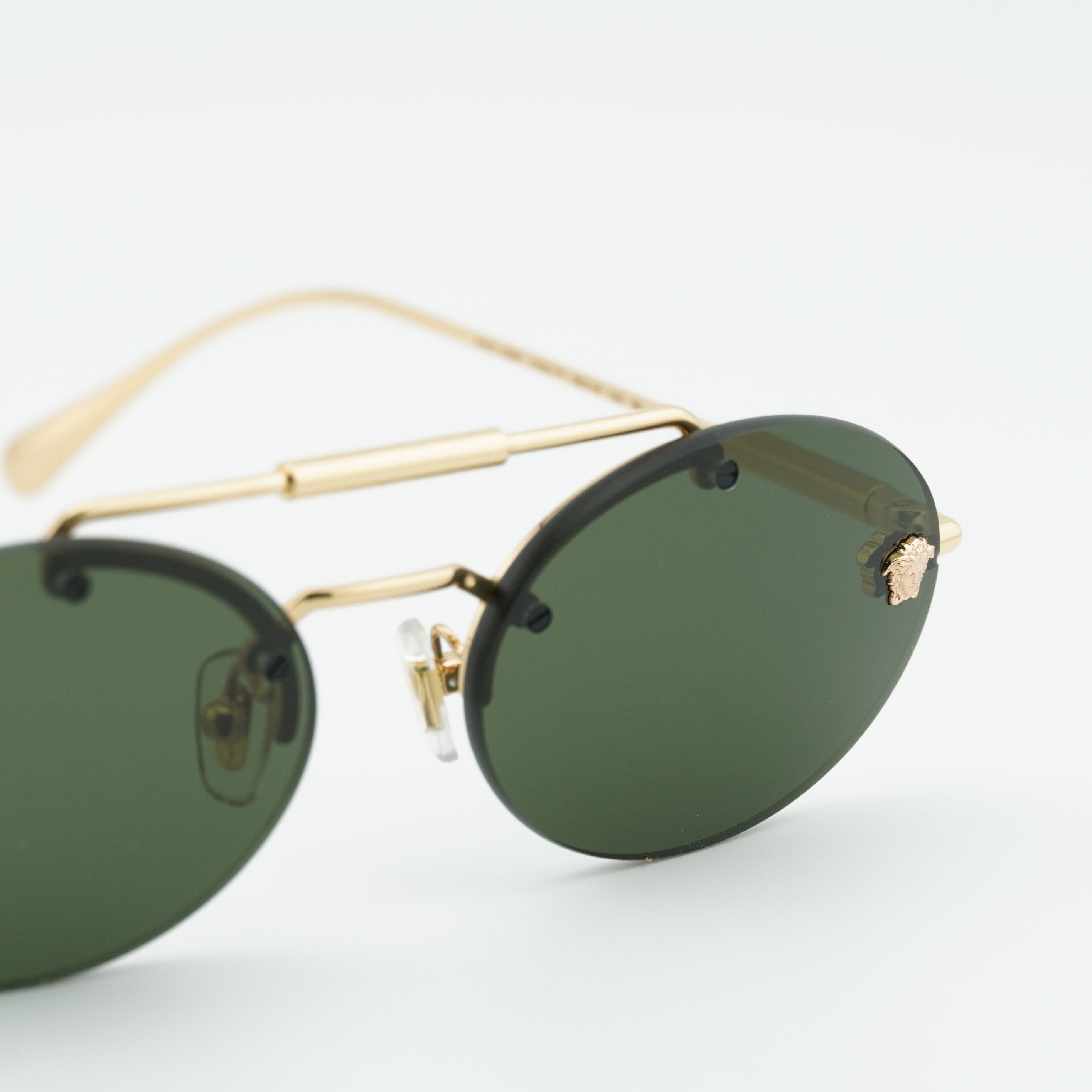 Versace Versace VE2295 1002/71 Sunglasses Gold Oval Frame Size ONE SIZE - 8 Thumbnail