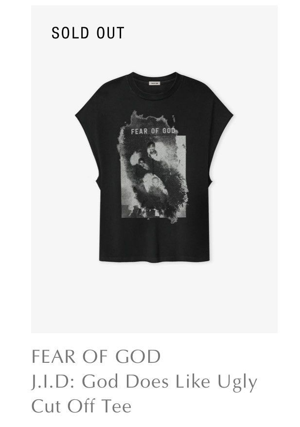 Fear of God × RRR-123 FEAR OF GOD INRI Cut Off Tee | Grailed