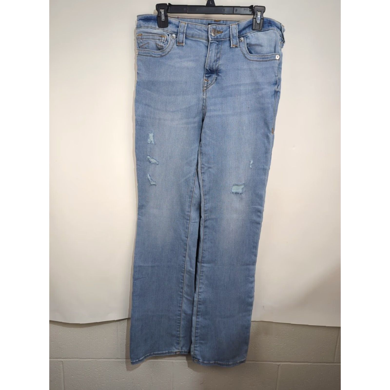 True Religion True Religion Jeans Becca 31 Mid Rise Bootcut Light Wash Denim Blue Stretch Womens Size 24" / US 00 / IT 34 - 2 Thumbnail