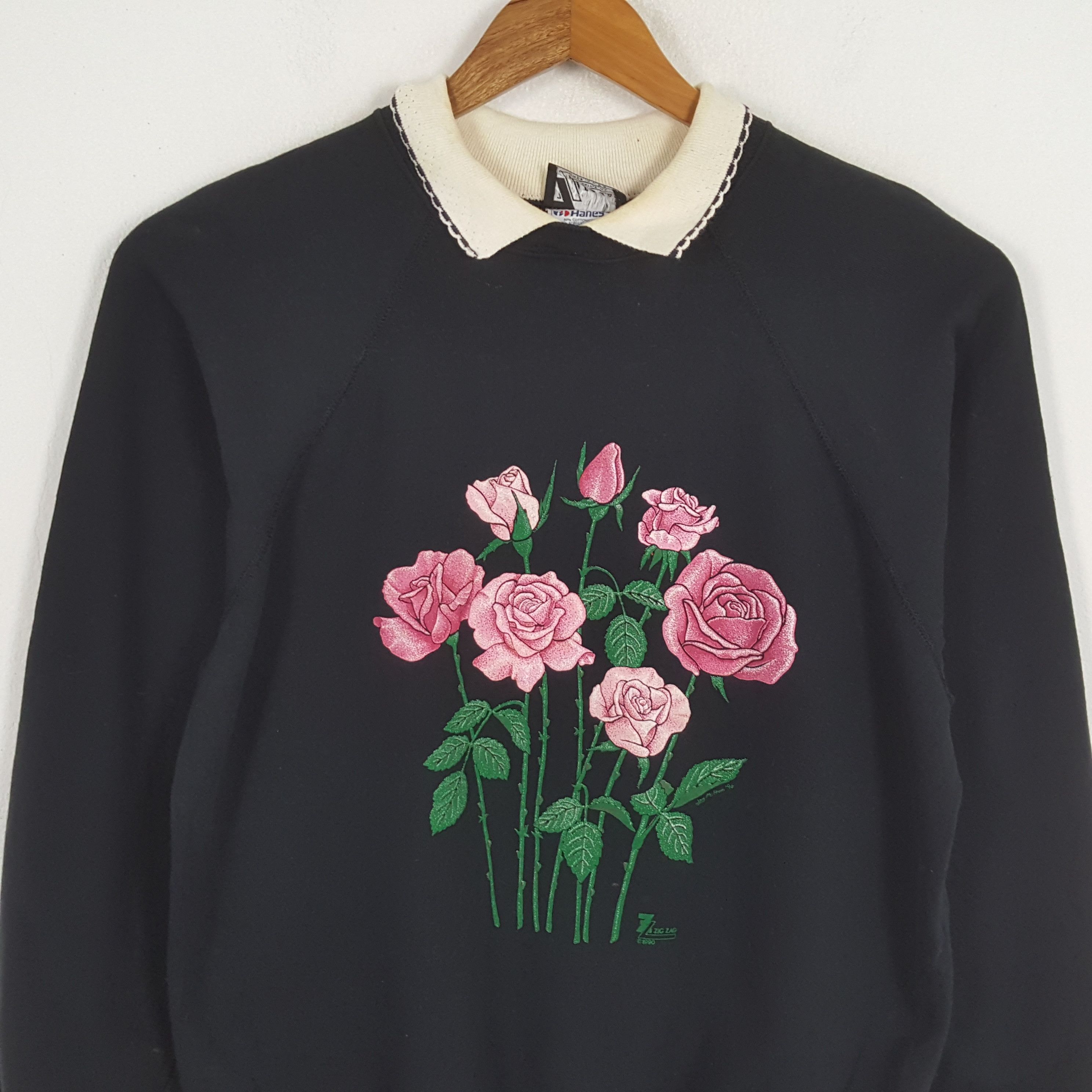Flower Mountain × Vintage Vintage FLOWER ZIG ZAG American Streetwear Style Sweatshirst Size US L / EU 52-54 / 3 - 2 Thumbnail