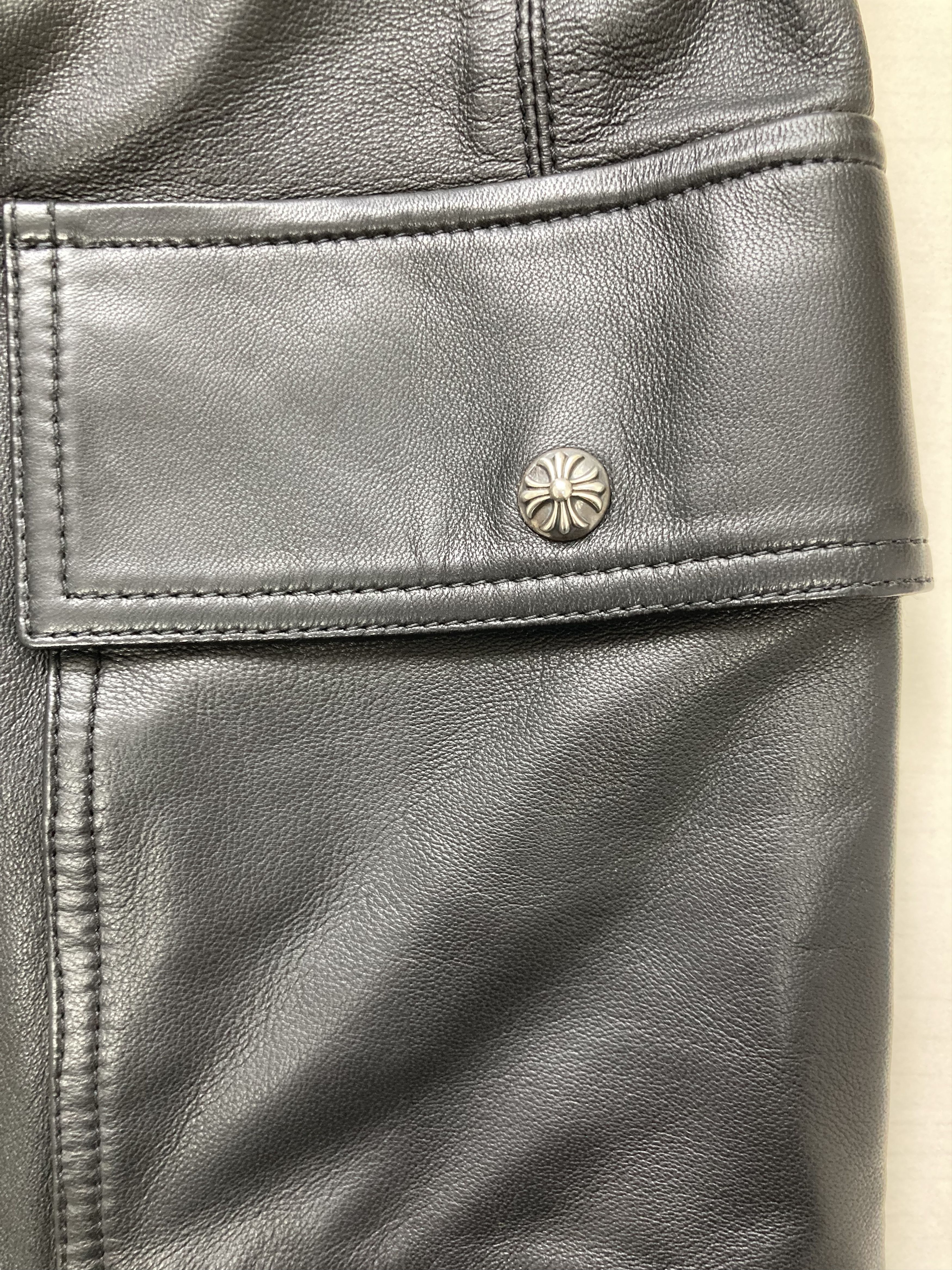 Chrome Hearts Chrome Hearts Leather Cargo Mini Black Skirt Size 4XL / US 24-26 - 5 Thumbnail