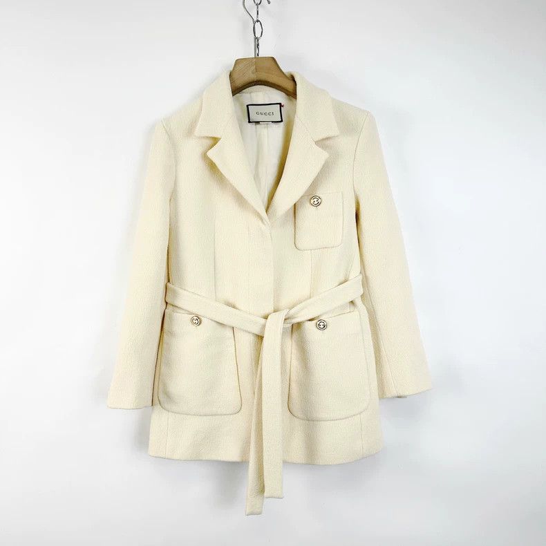 Gucci Gucci Beige wool single-breasted waist suit Size M / US 6-8 / IT 42-44 - 1 Thumbnail