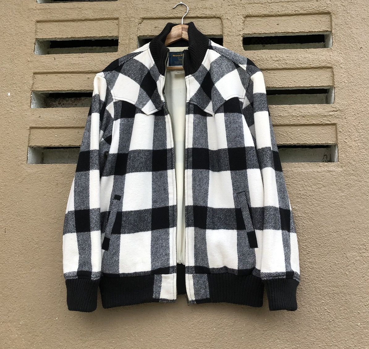 Woolrich Woolen Mills Vintage Woolrich Checkered Wool Bomber Jacket Size US M / EU 48-50 / 2 - 9 Thumbnail