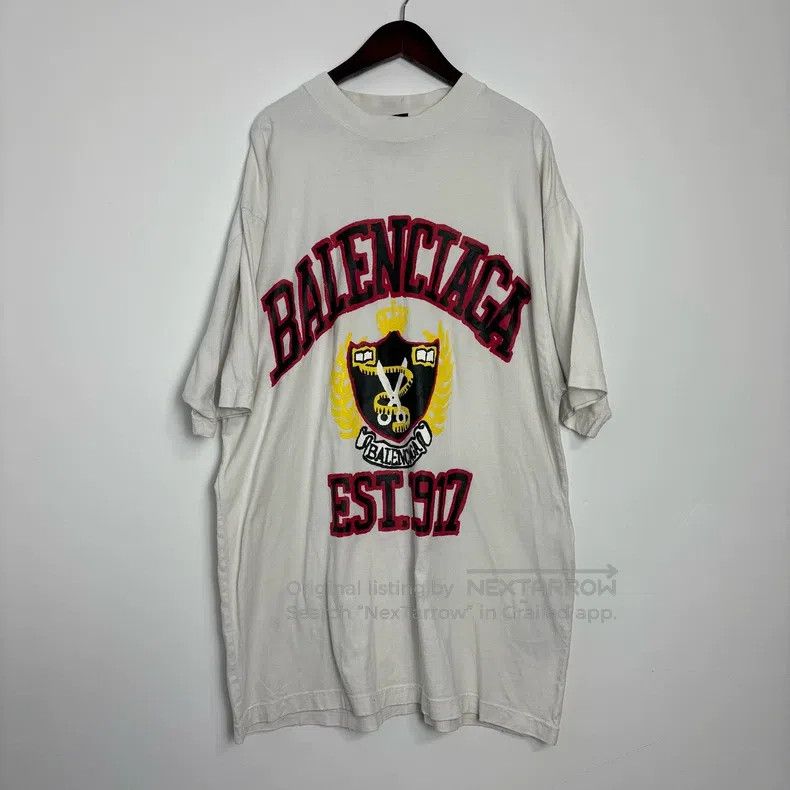 Balenciaga Balenciaga Logo Letter Pattern Printed Crew Neck Short Sle Size US XS / EU 42 / 0 - 1 Thumbnail
