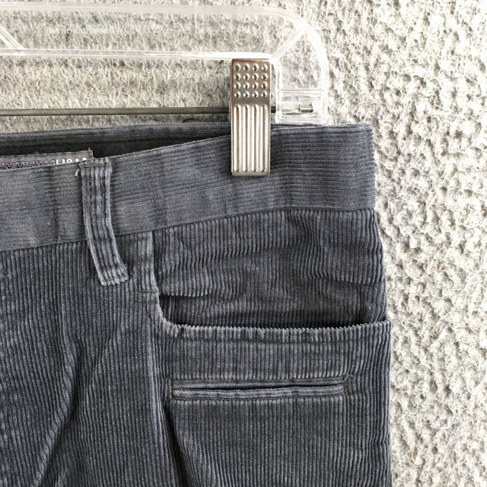 H&M H&M Corduroy Straight Leg Pants Mens 30 Gray Cotton Mid Rise Casual 5 Pockets Size US 30 / EU 46 - 4 Thumbnail