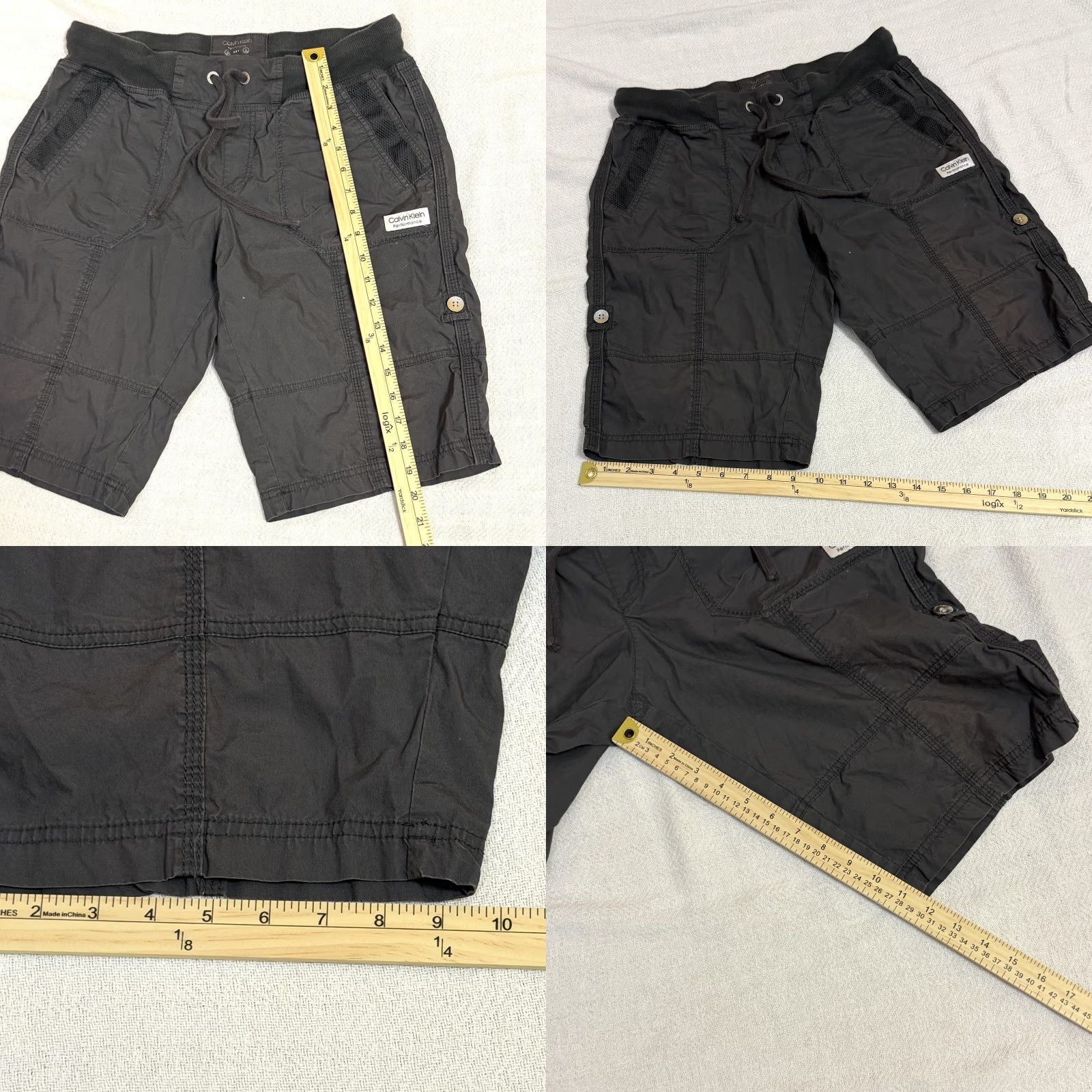 Calvin Klein Calvin Klein Performance Shorts Mens M Black Drawstring Cargo Athletic Short Size US 31 - 9 Thumbnail