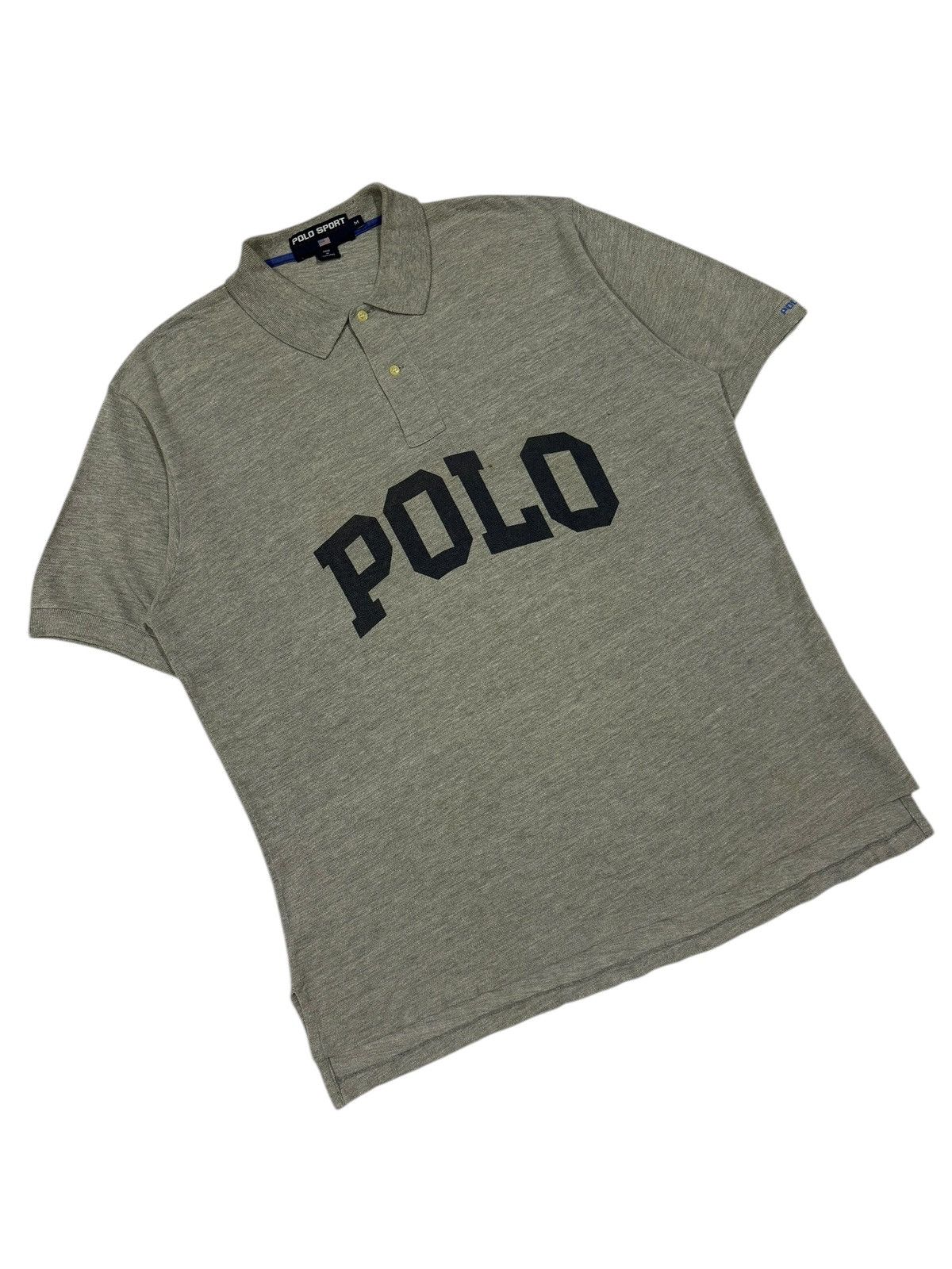 Polo Ralph Lauren × RRL Ralph Lauren × Vintage Vtg🔥90’s Polo Sports Spell Out Og Logo Polo Shirt Size US M / EU 48-50 / 2 - 5 Thumbnail