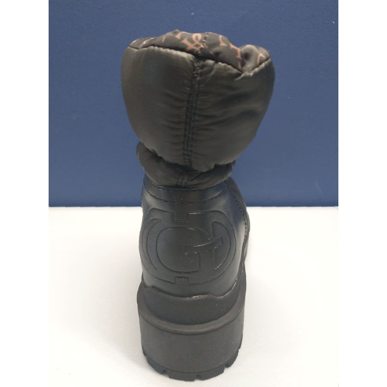 Guess GUESS Winter Ankle Snow Boots Womens Size 6.5 Black Leather Puffer Pull On New without box Size US 7 / IT 37 - 3 Thumbnail