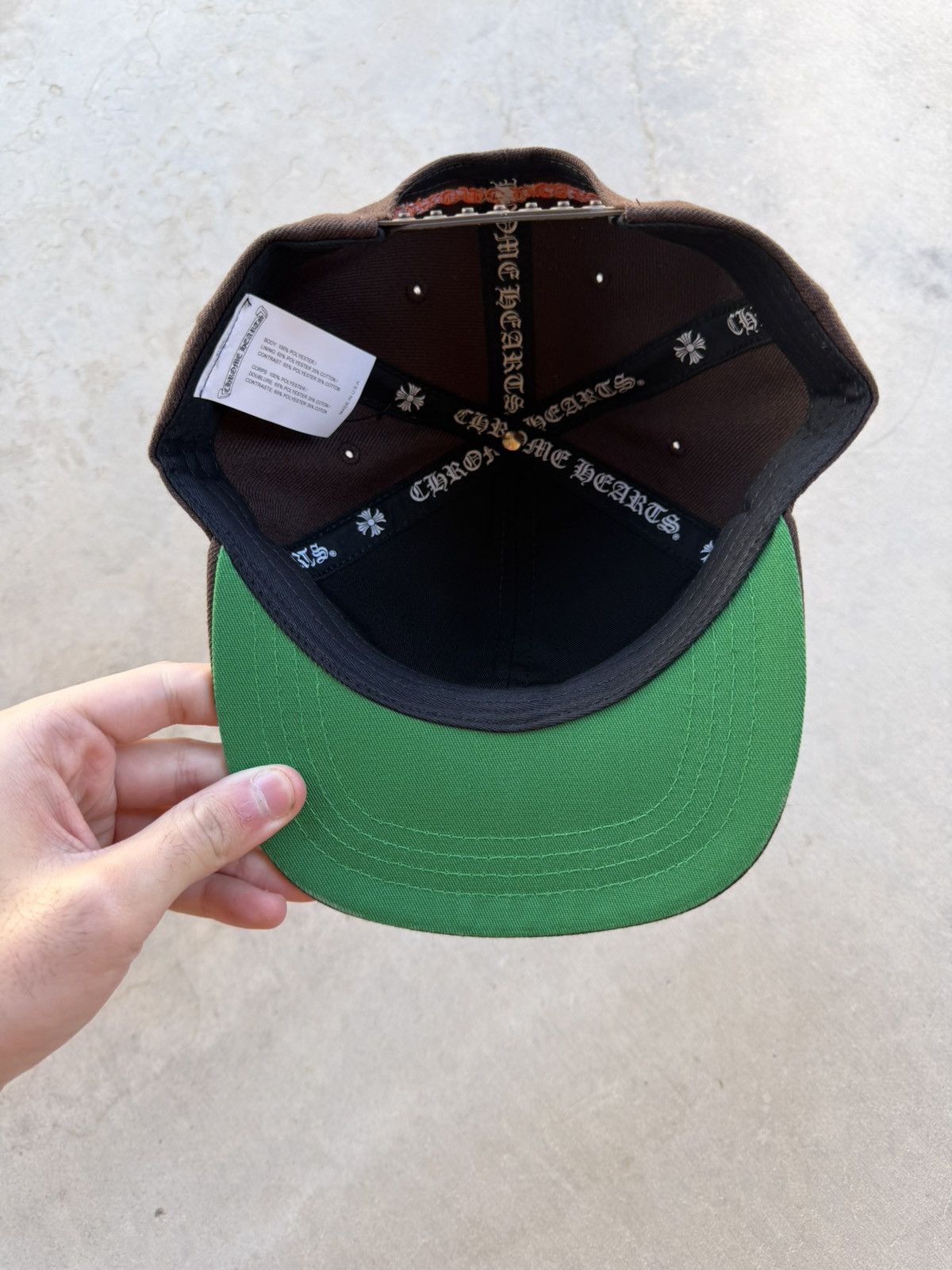 Chrome Hearts Chrome Hearts CH Logo Hat 6 Panel Brown Snapback New Size ONE SIZE - 6 Thumbnail