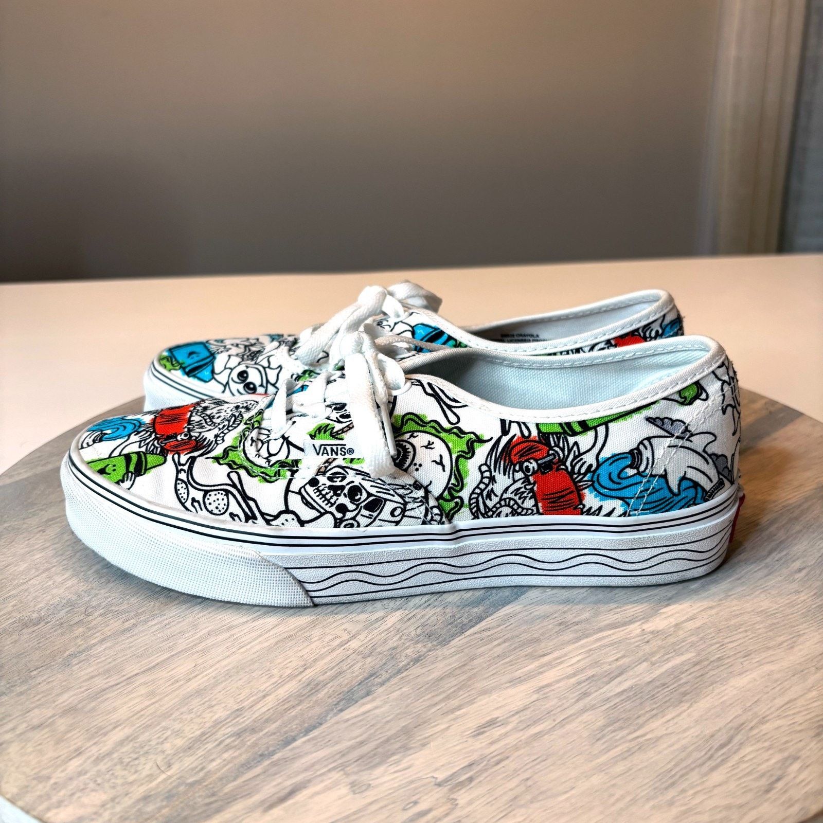 Vans Vans X Crayola Women’s Size 7.5 White Graphic Skate Sneakers Size US 7.5 / IT 37.5 - 2 Thumbnail