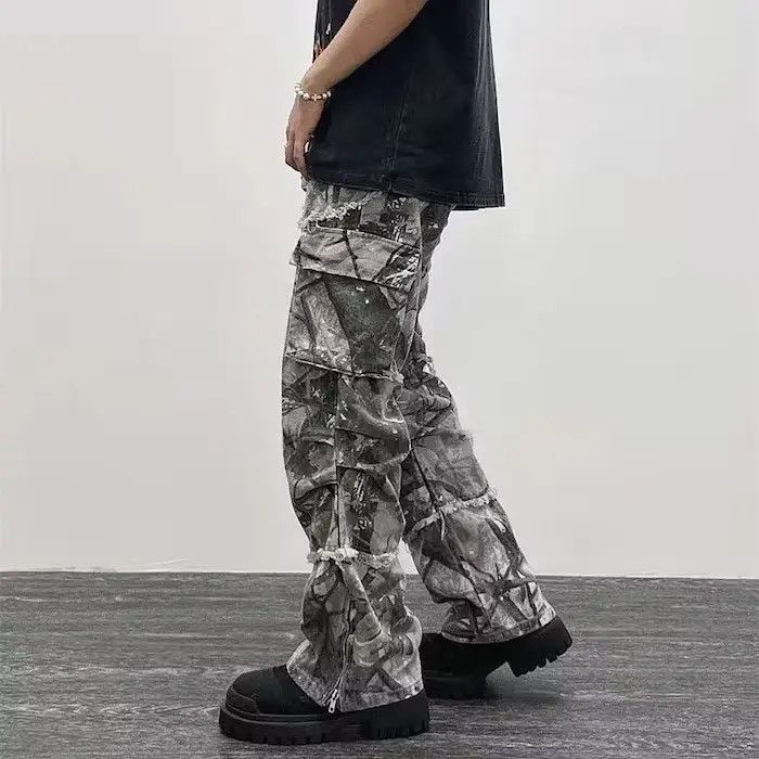 Japanese Brand × Vintage Camouflage Y2K Fashion Baggy Jeans Cargo Pants Size US 30 / EU 46 - 2 Thumbnail
