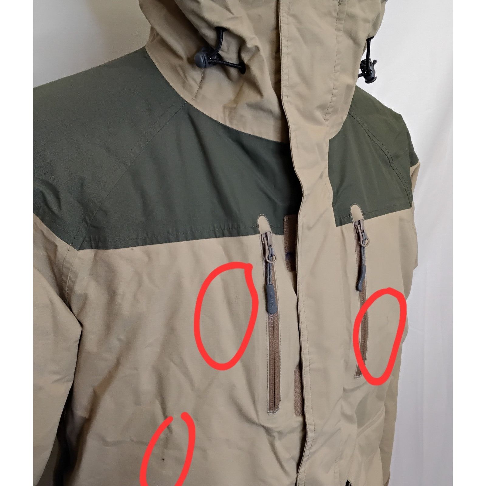 Flylow Flylow Insulated Ski Jacket Men's M Beige/Green Hooded Size US M / EU 48-50 / 2 - 7 Thumbnail