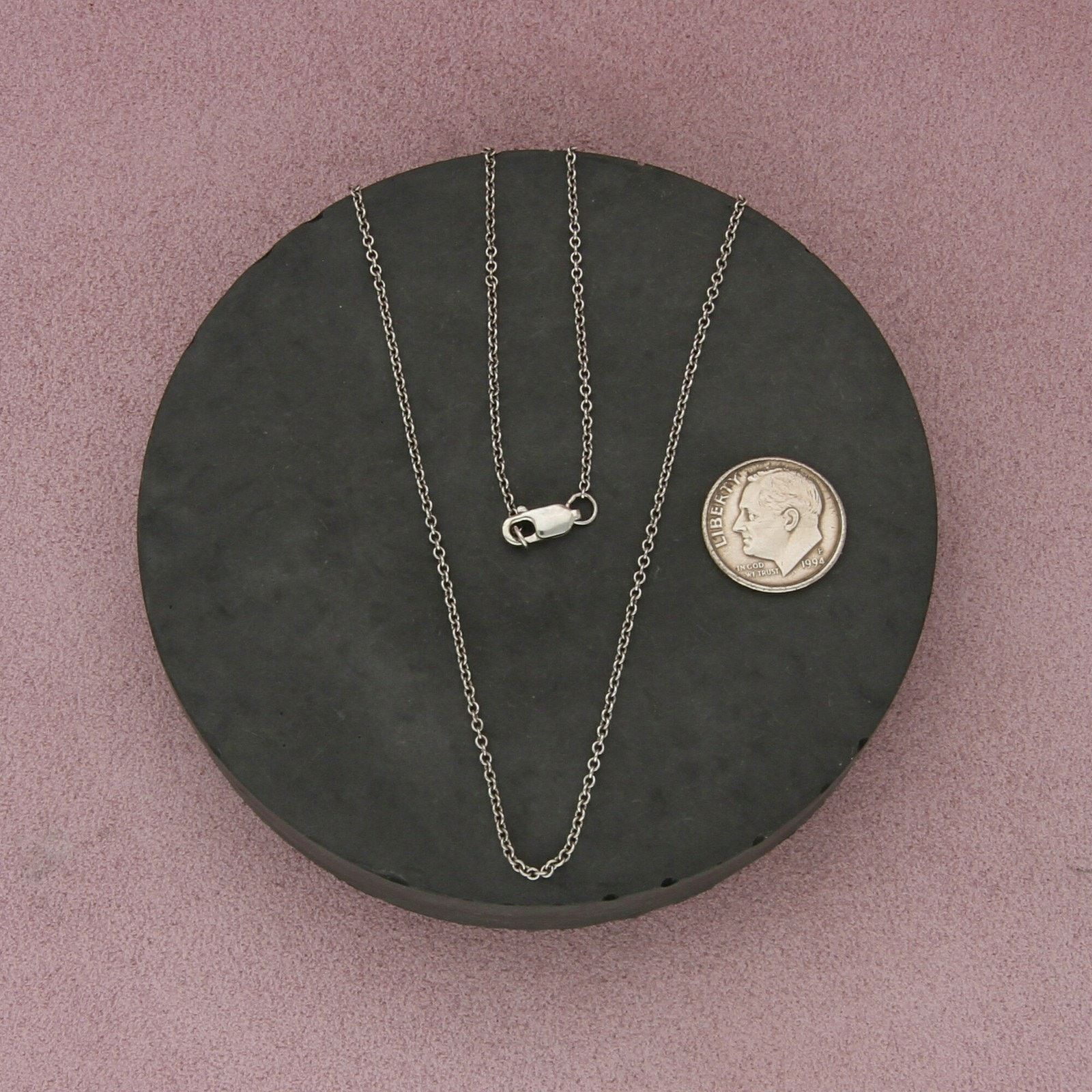 Sterling Silver sterling silver 1mm cable chain necklace size 18in Size ONE SIZE - 2 Thumbnail