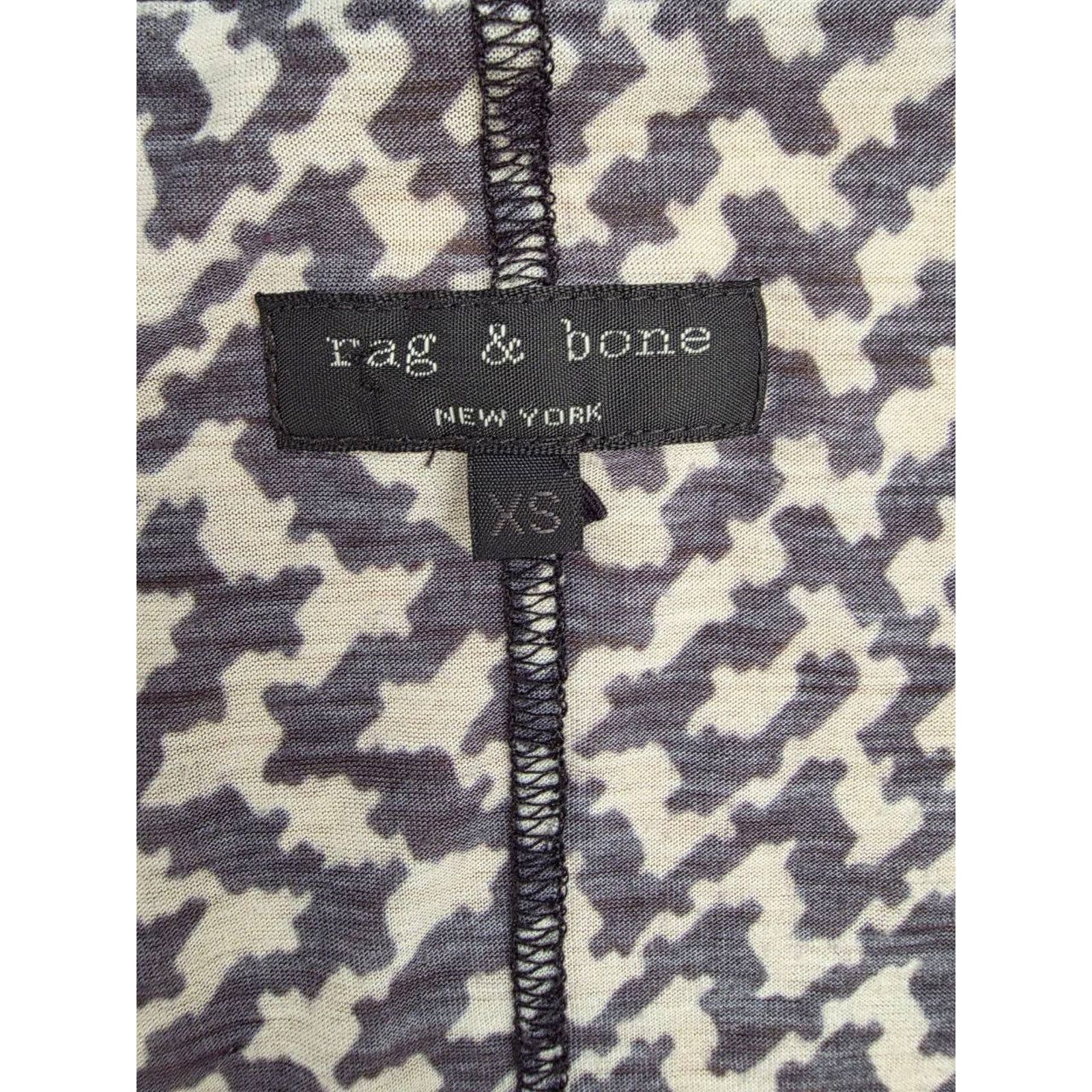Rag & Bone Rag & Bone Womens Black-White Crew Neck Cotton XS A001664 Size XS / US 0-2 / IT 36-38 - 4 Thumbnail