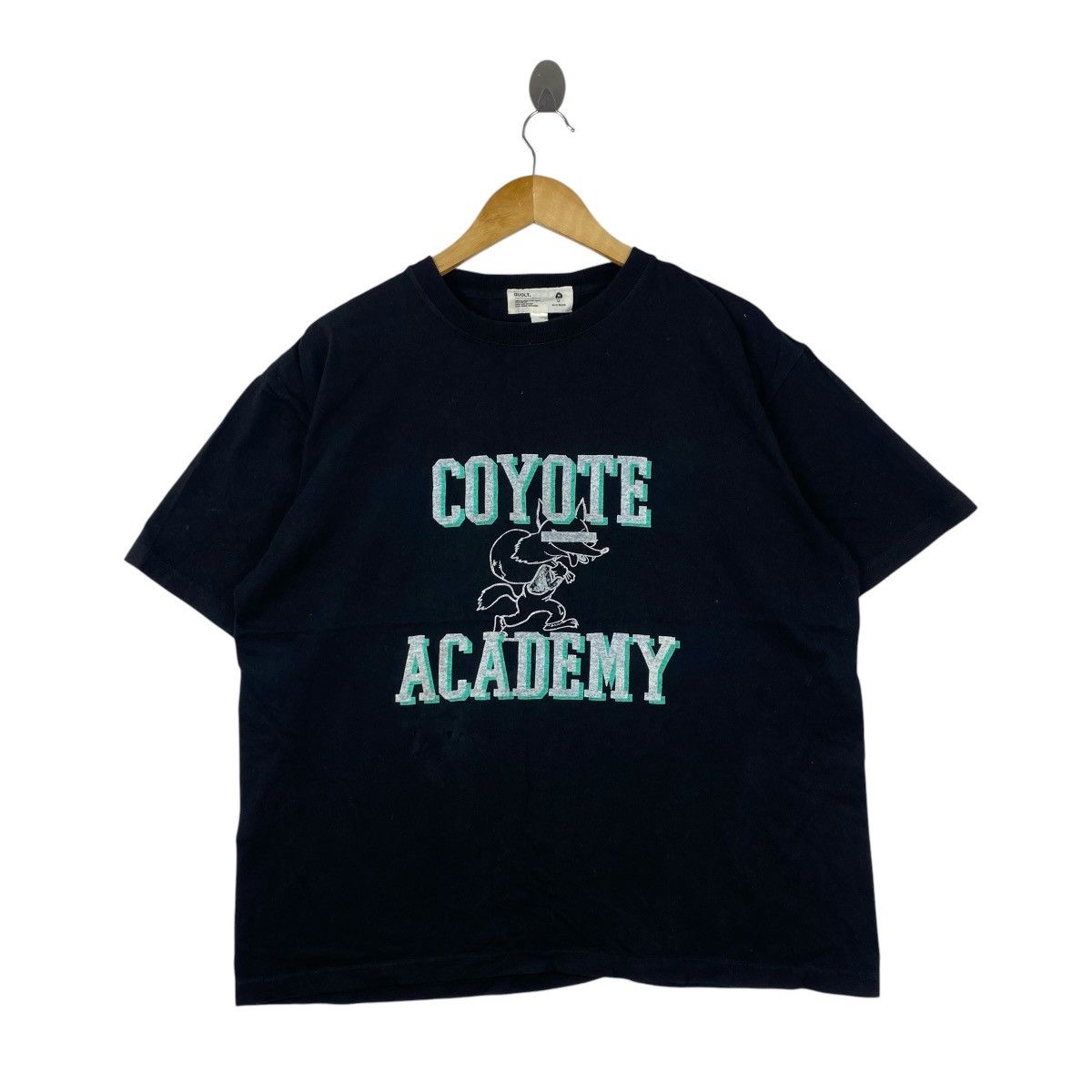 Japanese Brand QUOLT Japan Distressed Coyote Academy Tee Black L Size US L / EU 52-54 / 3 - 1 Thumbnail