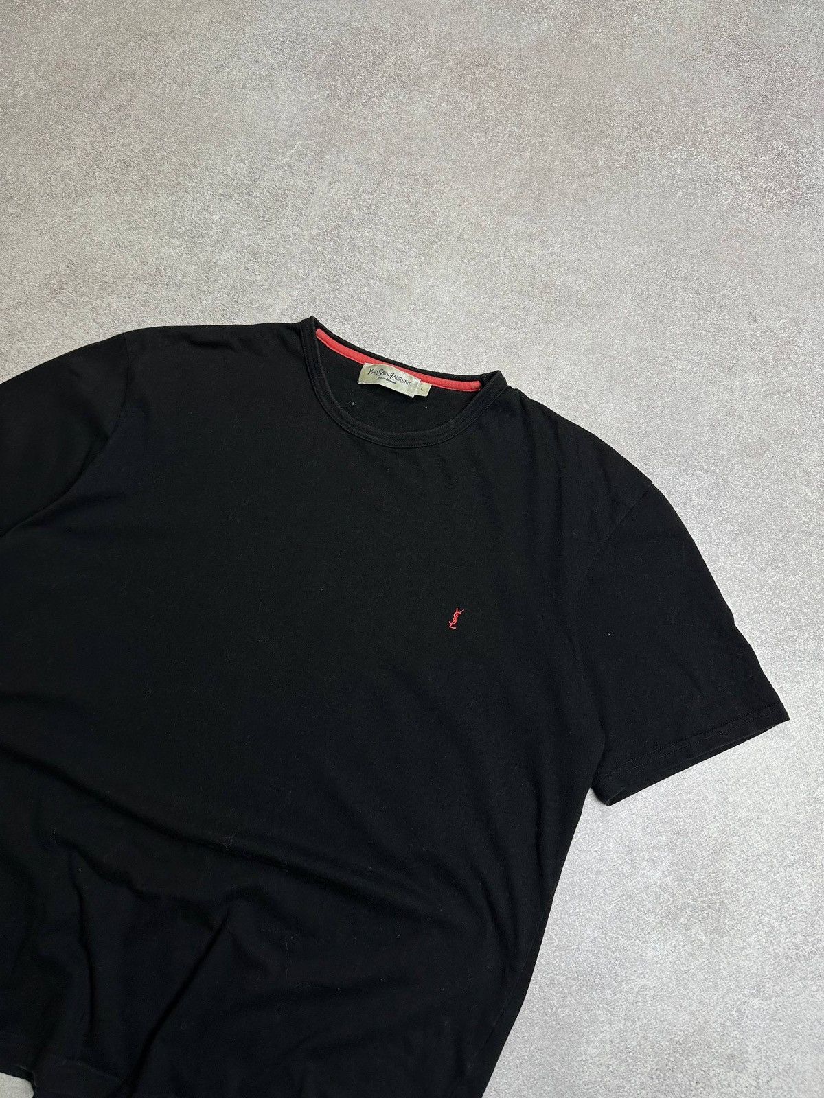 Yves Saint Laurent Vintage YSL Yves Saint Laurent Black T-shirt Rare L Size US L / EU 52-54 / 3 - 2 Thumbnail