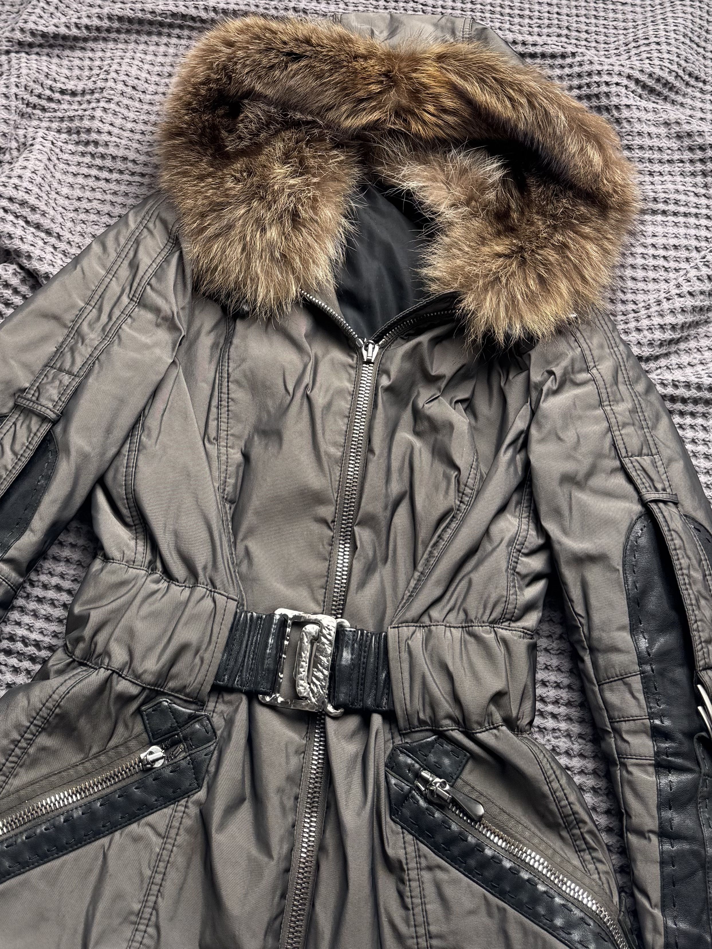 Vintage Vintage Jacket Real Fur Trim Belted Zip Brown Coat Size M / US 6-8 / IT 42-44 - 6 Thumbnail