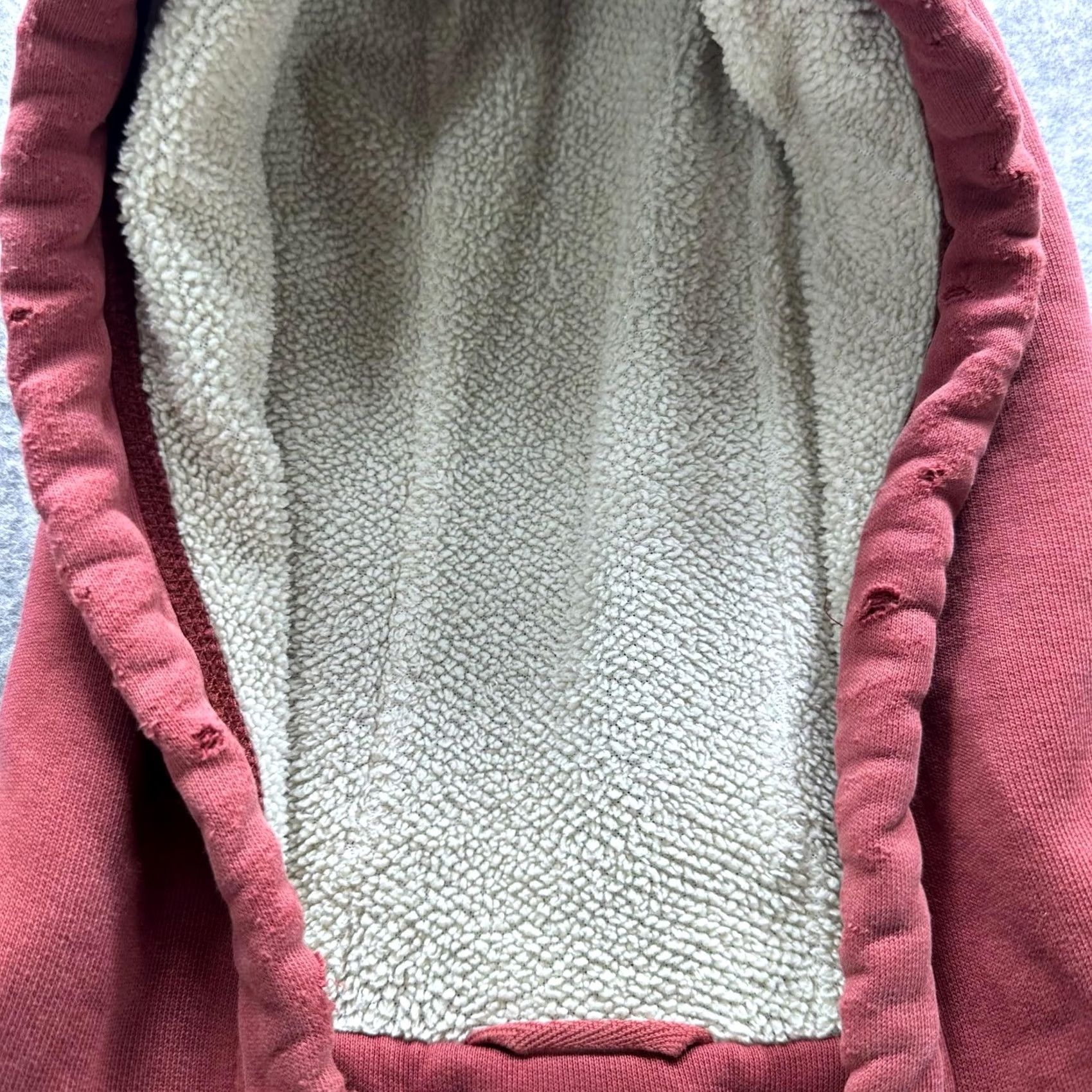 Vintage L.L. Bean Katahdin Iron Works Hoodie Mens LT Red Sherpa Lined Full Zip Fleece Size US L / EU 52-54 / 3 - 5 Thumbnail